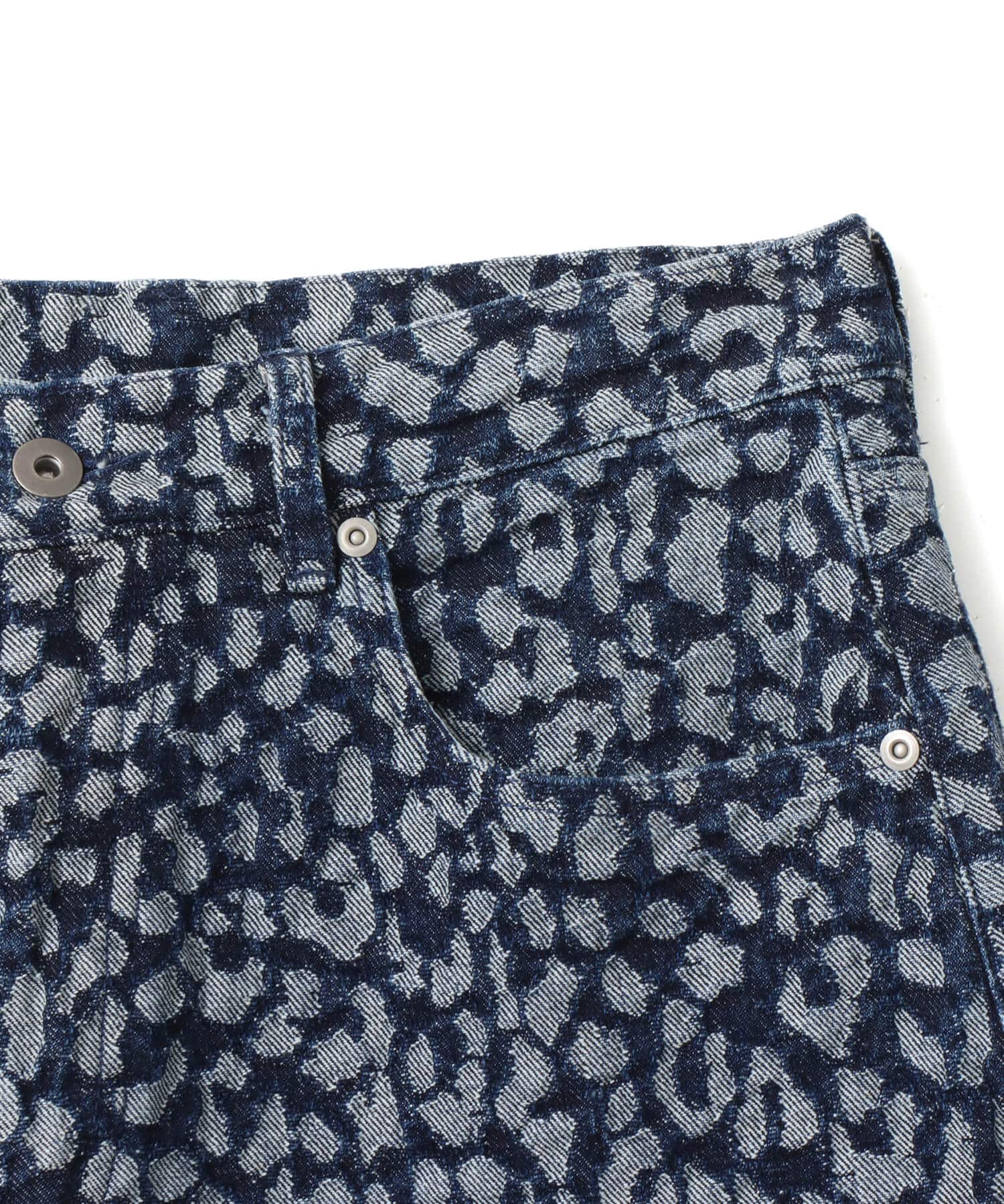 atmos Leopard Pattern Baggy Shorts BLUEの画像