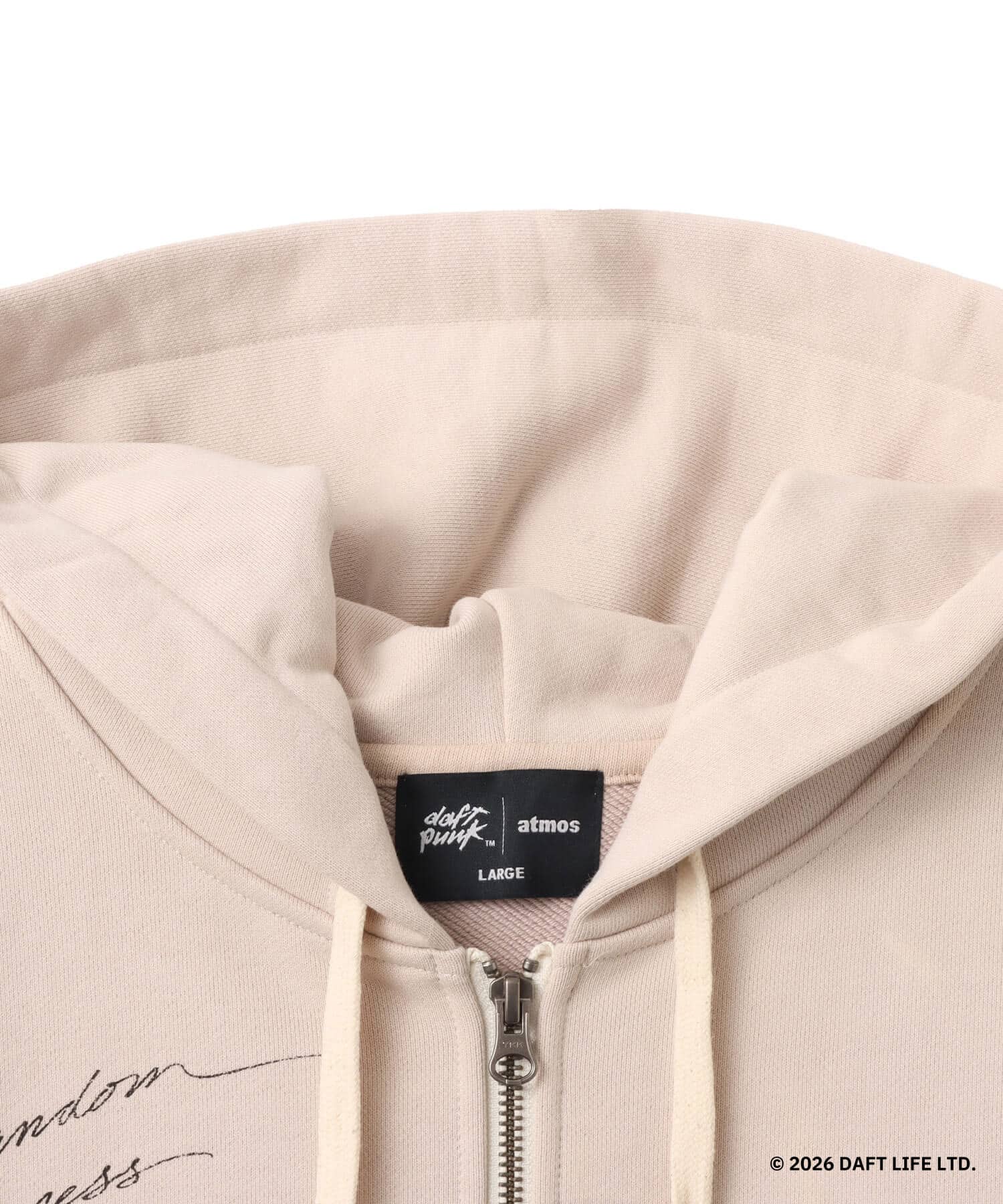 atmos x Daft Punk Random Access Memorie Hooded Sweatshirt BEIGEの画像