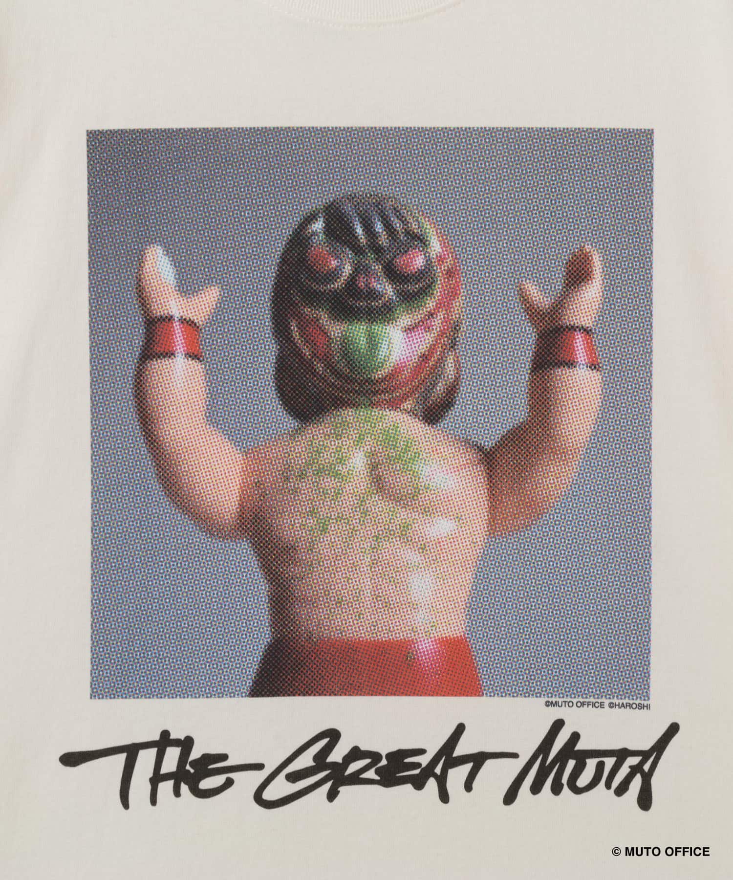 GREAT MUTA x HAROSHI x atmos T-shirt WHITEの画像