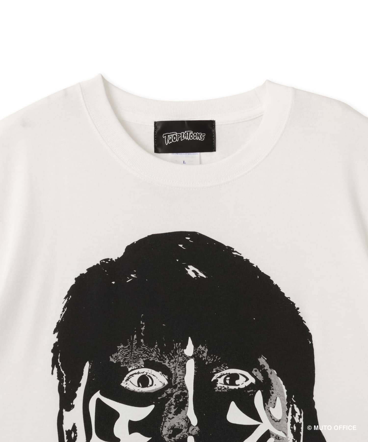 GREAT MUTA x TWOPLATOONS FACE T-Shirt BLACK X WHITEの画像