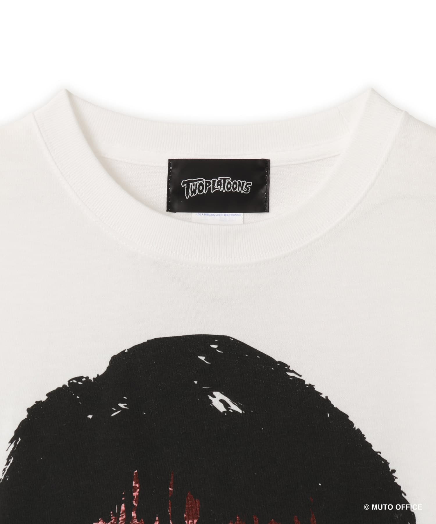GREAT MUTA x TWOPLATOONS FACE T-Shirt RED X BLACKの画像