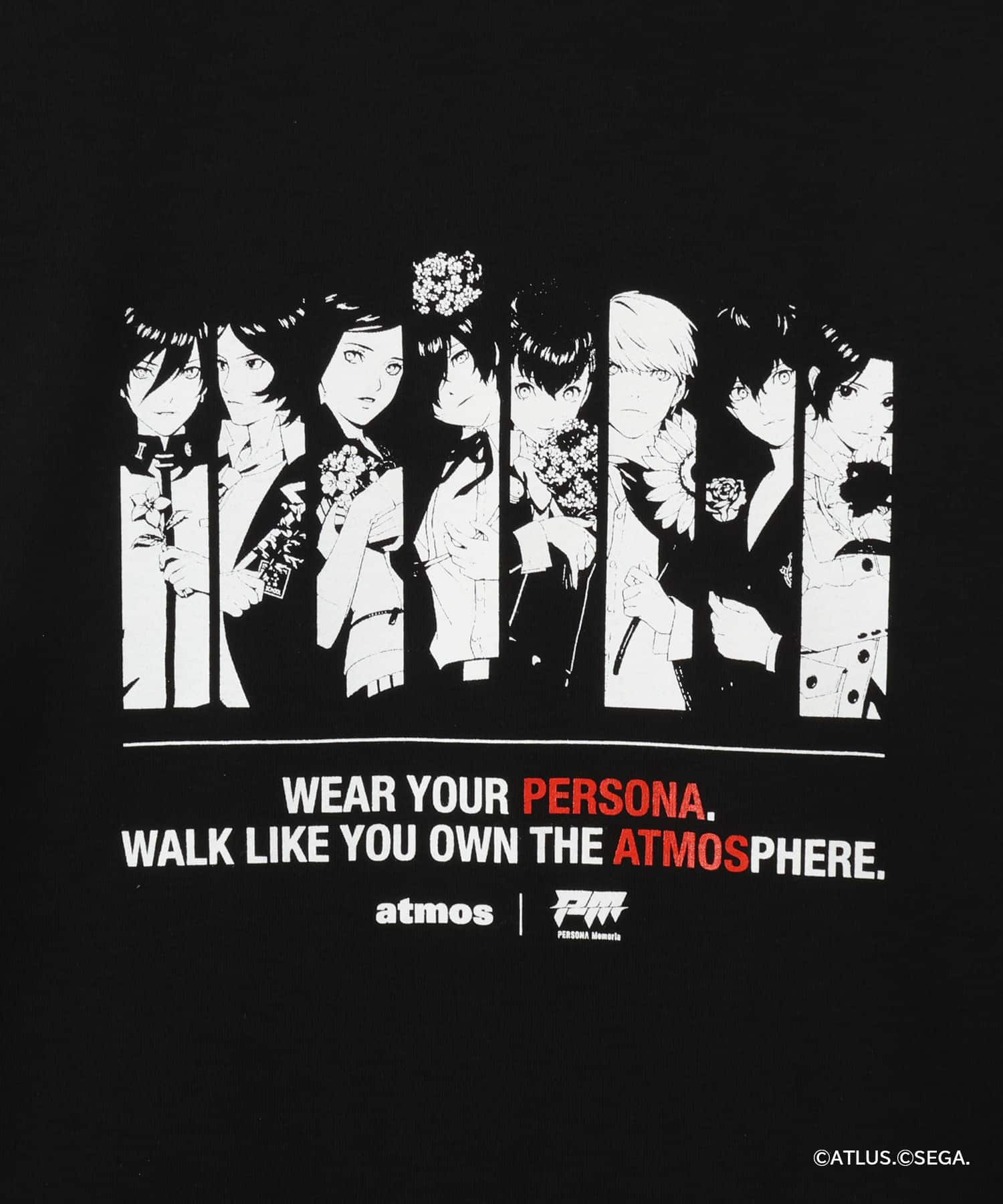 atmos x PERSONA Memoria T-shirt BLACKの画像