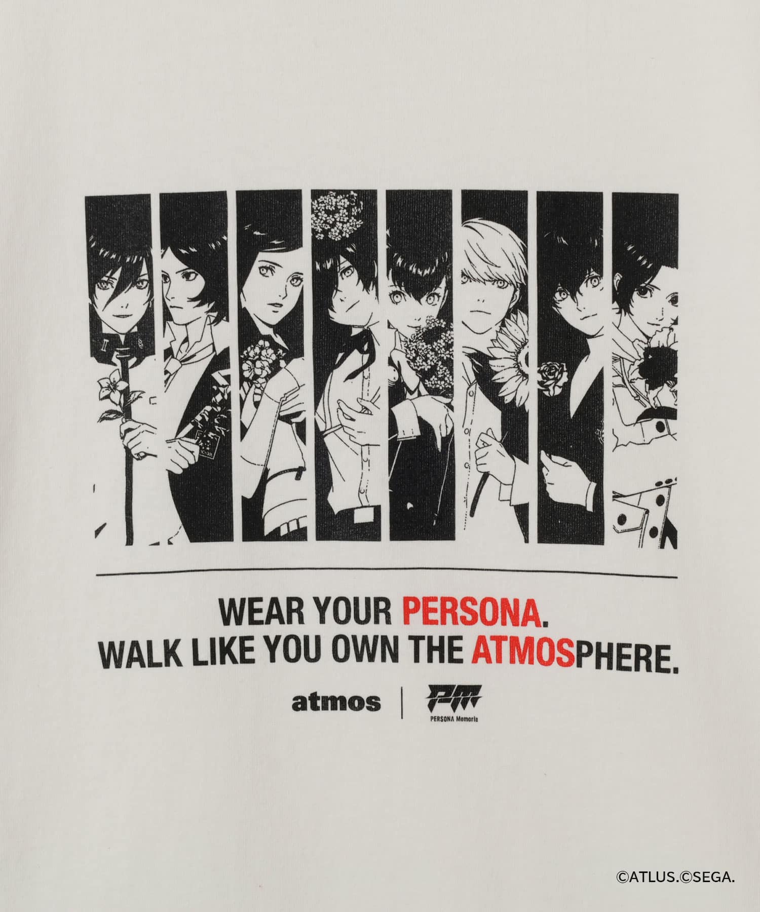 atmos x PERSONA Memoria T-shirt WHITEの画像