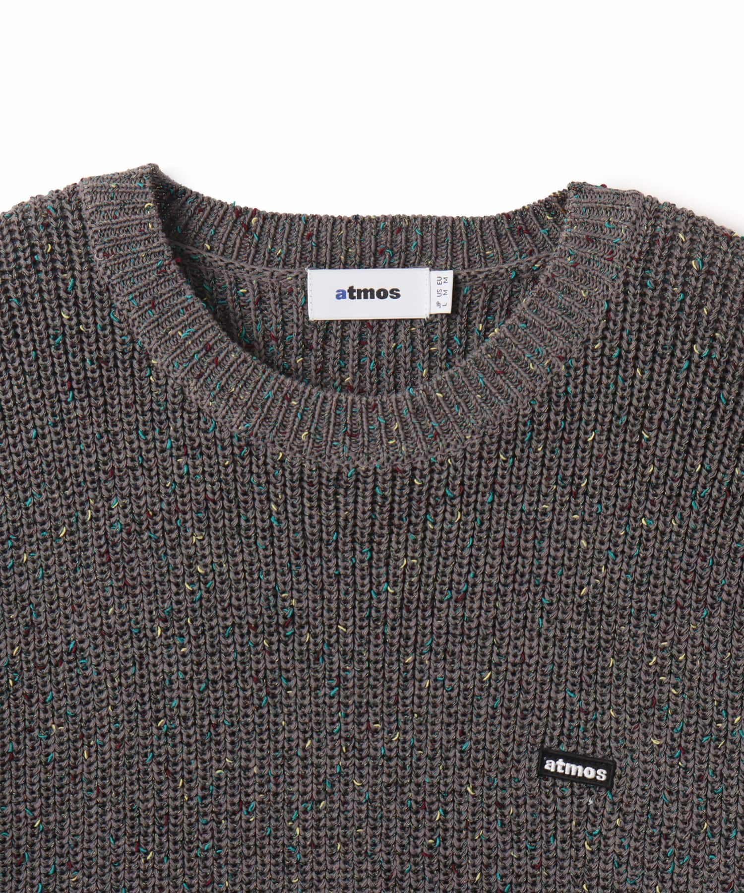 atmos Mixed Napped Yarn Crew Sweater GRAYの画像
