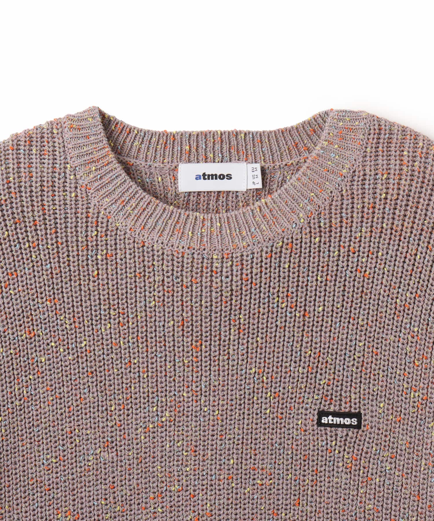 atmos Mixed Napped Yarn Crew Sweater PINKの画像