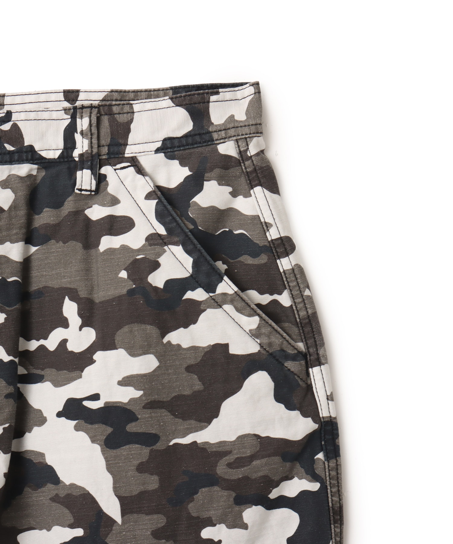 atmos Back Satin Cargo Pants BLACK CAMOUFLAGEの画像