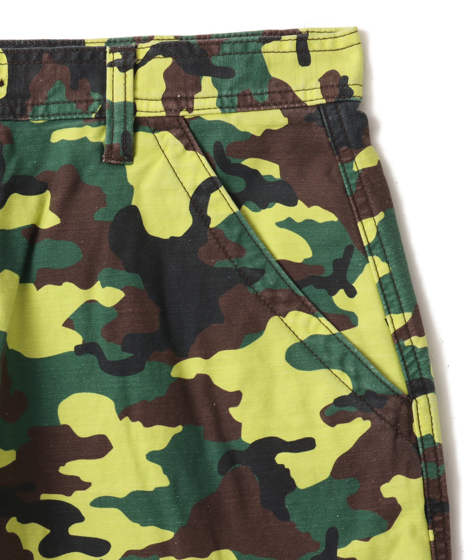 atmos Back Satin Cargo Pants YELLOW CAMOUFLAGEの画像