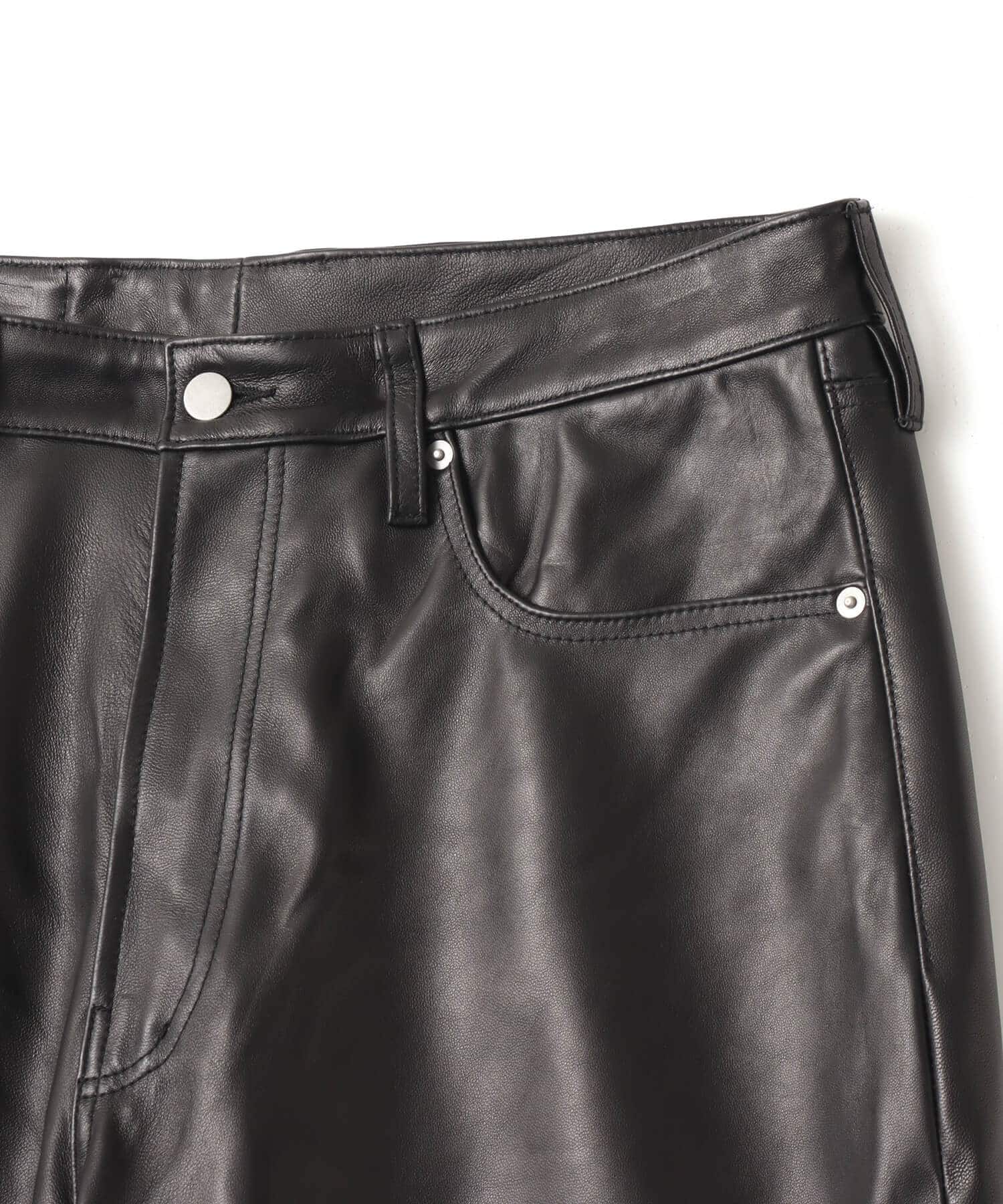 atmos Sheep Leather Buggy Pants BLACKの画像