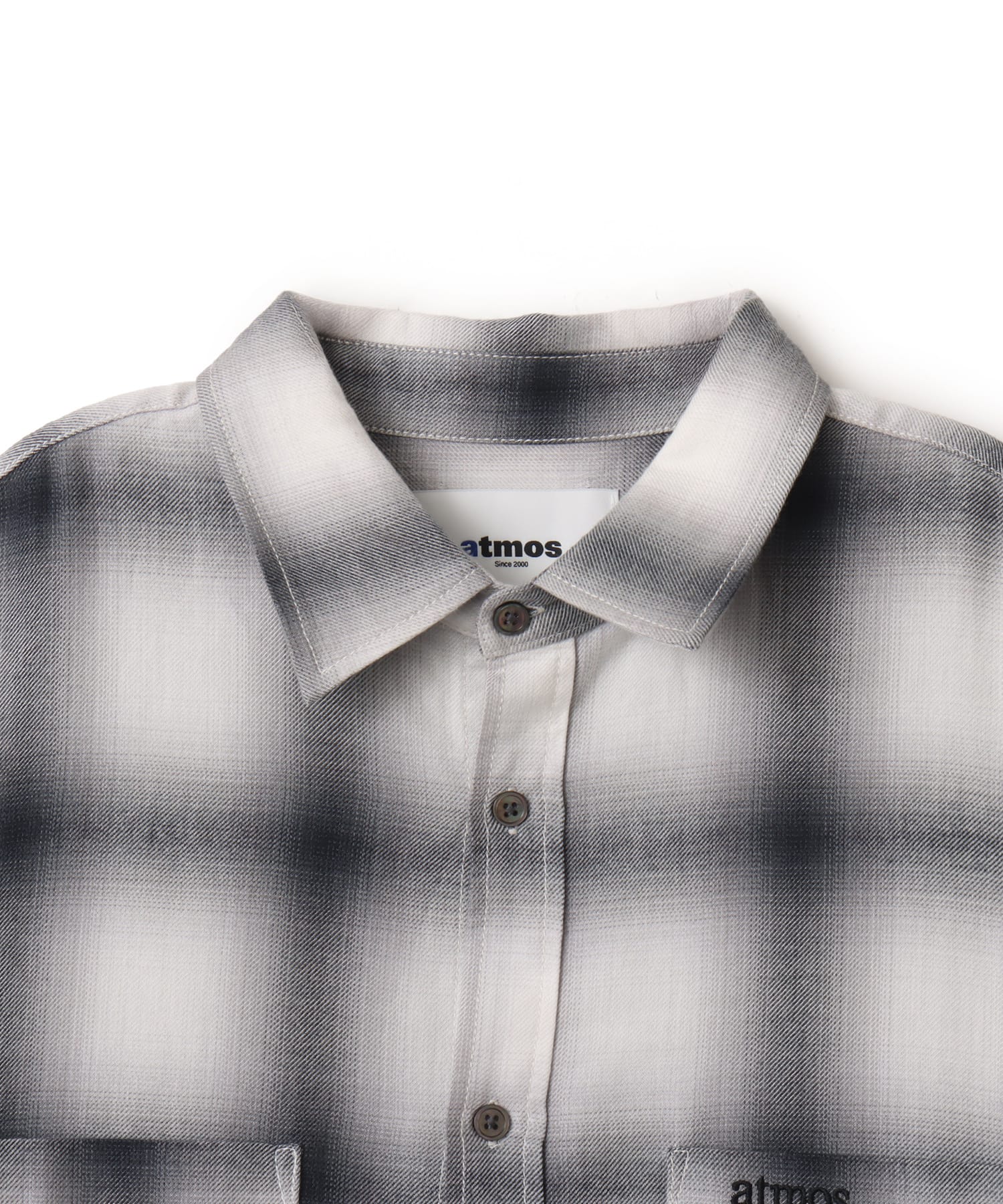 atmos Ombre Check Shirt BLACKの画像