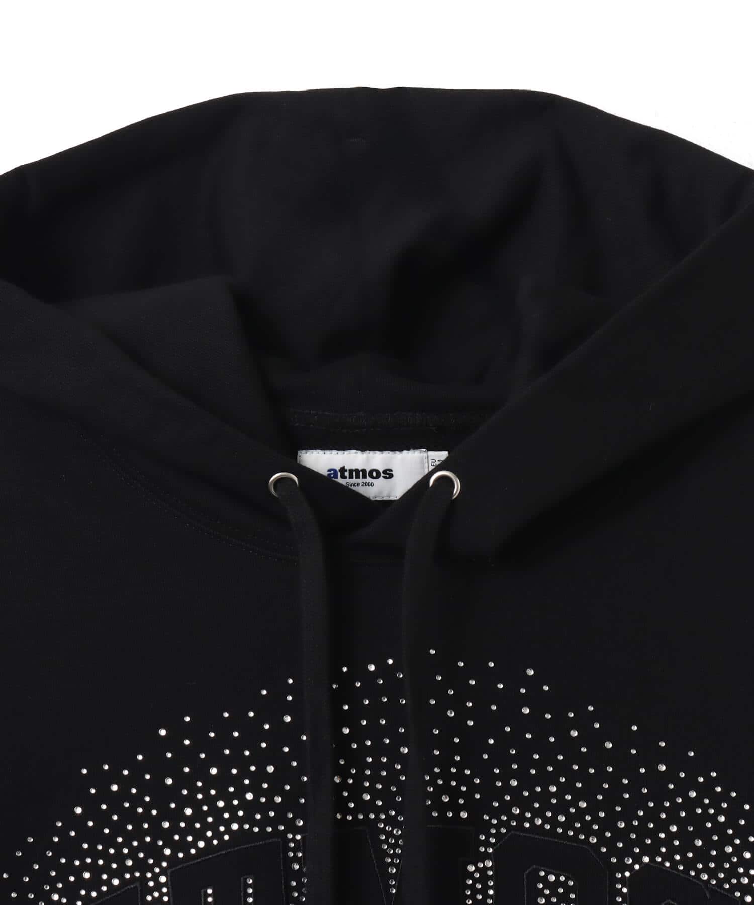 atmos Sequins Logo Hooded Sweatshirt BLACKの画像