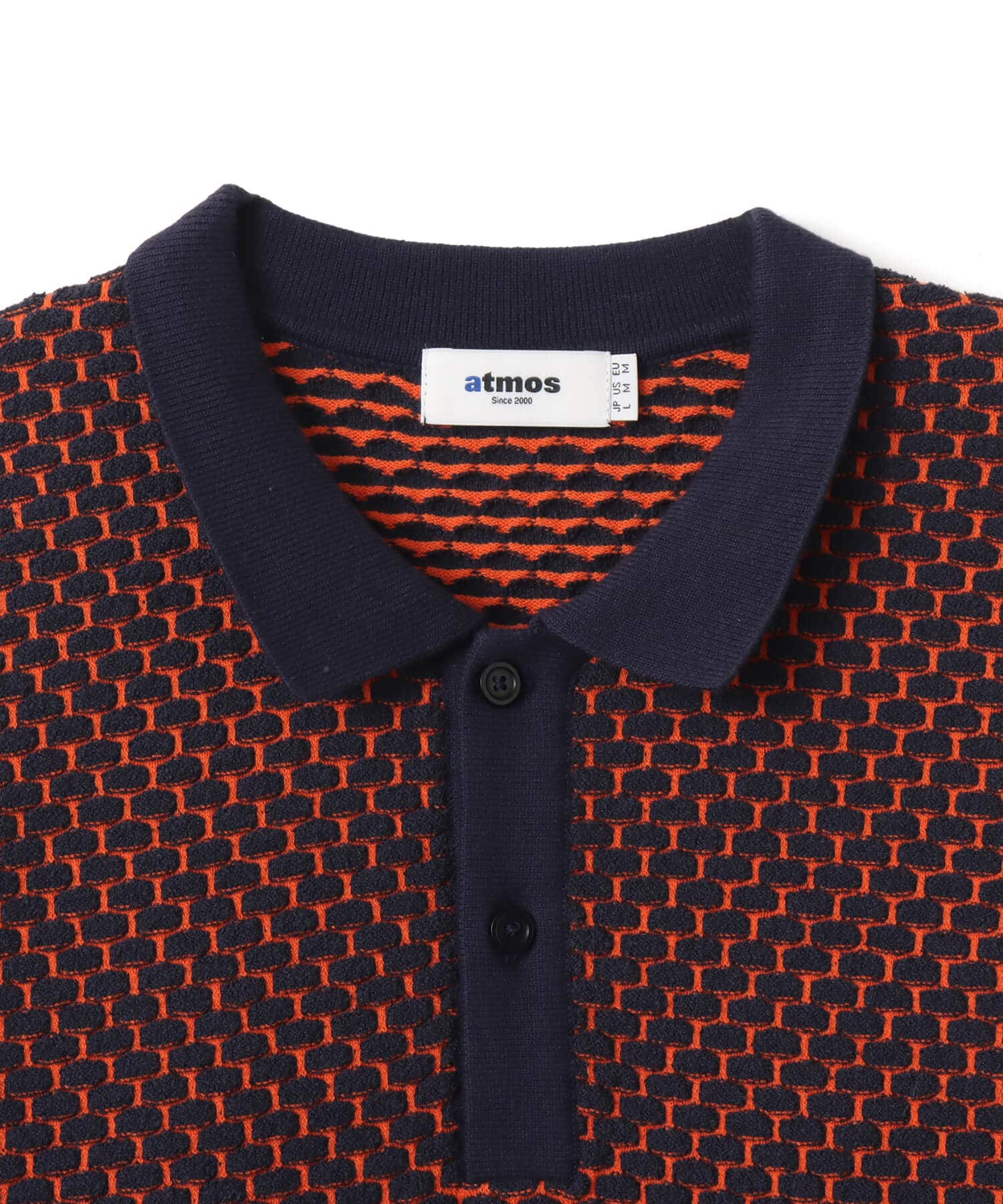 atmos Links Jacquard Polo Shirt ORANGEの画像