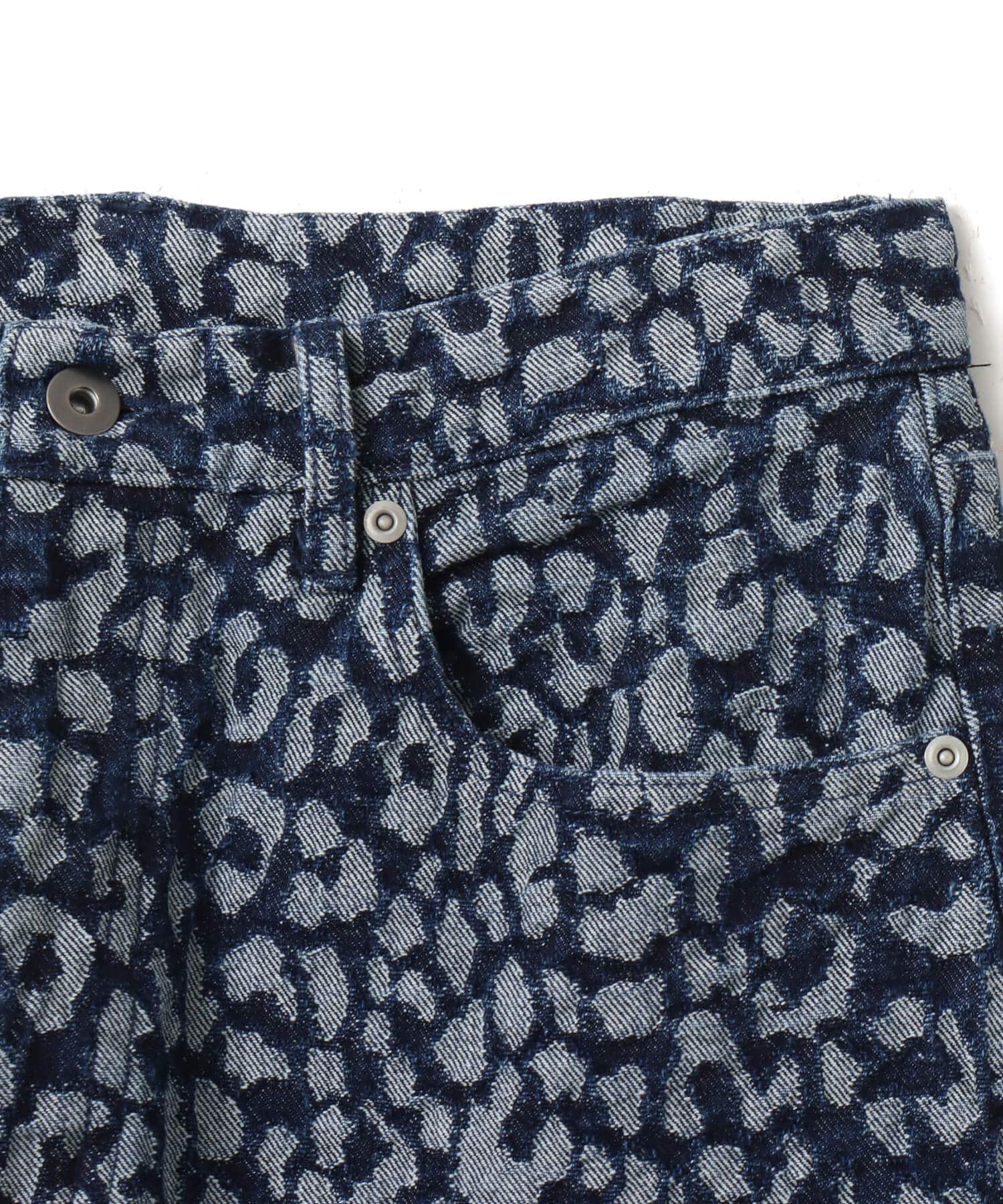 atmos Leopard Pattern Baggy Patns BLUEの画像