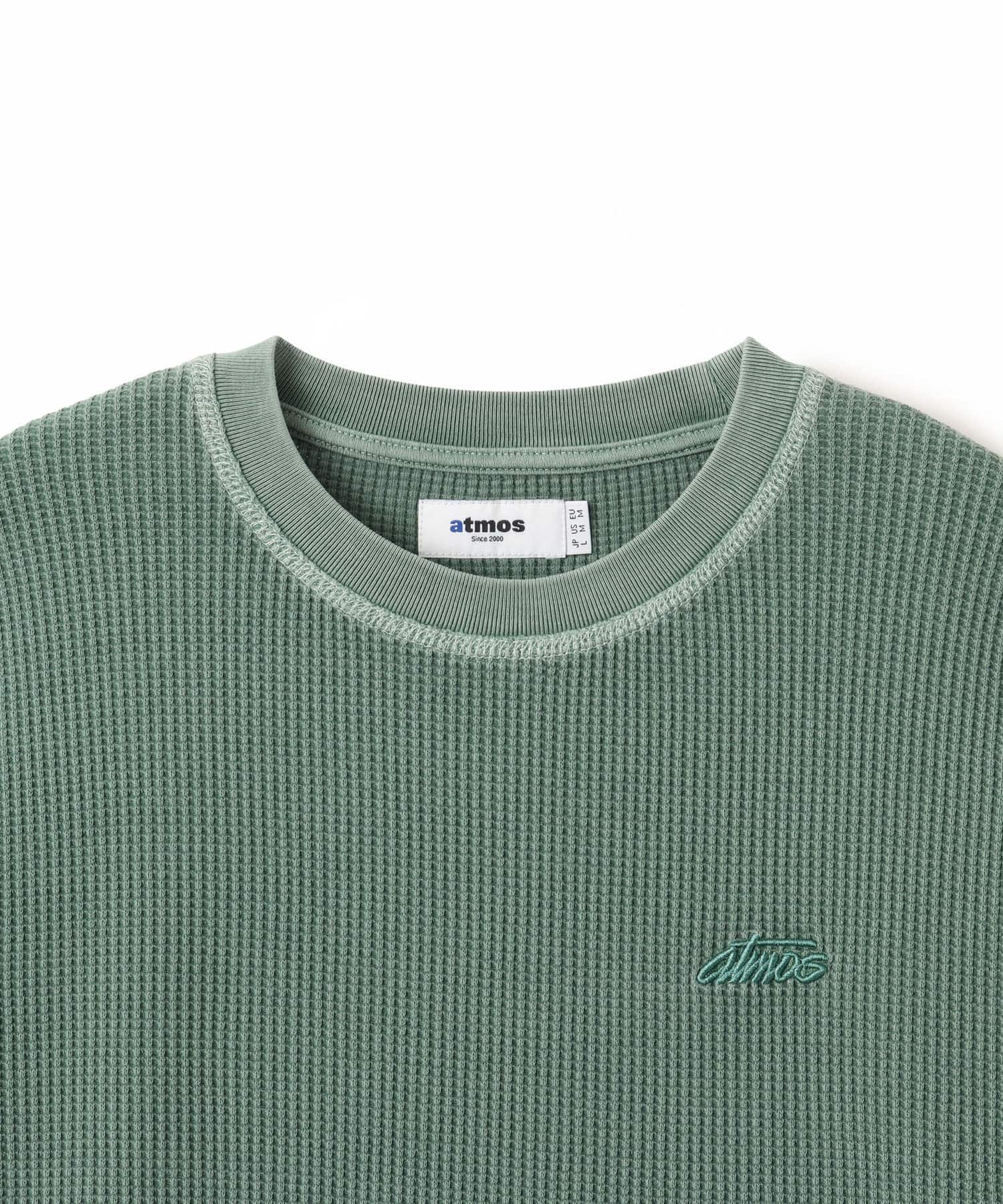 atmos Waffle LS T-shirt LIGHT GREENの画像