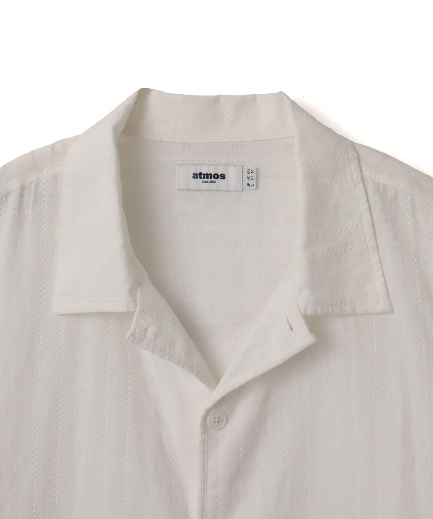 atmos Open Collar SS Shirt WHITEの画像