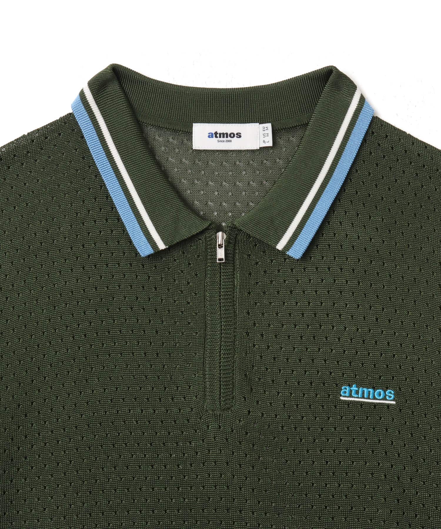 atmos Mesh Polo Shirt KHAKIの画像