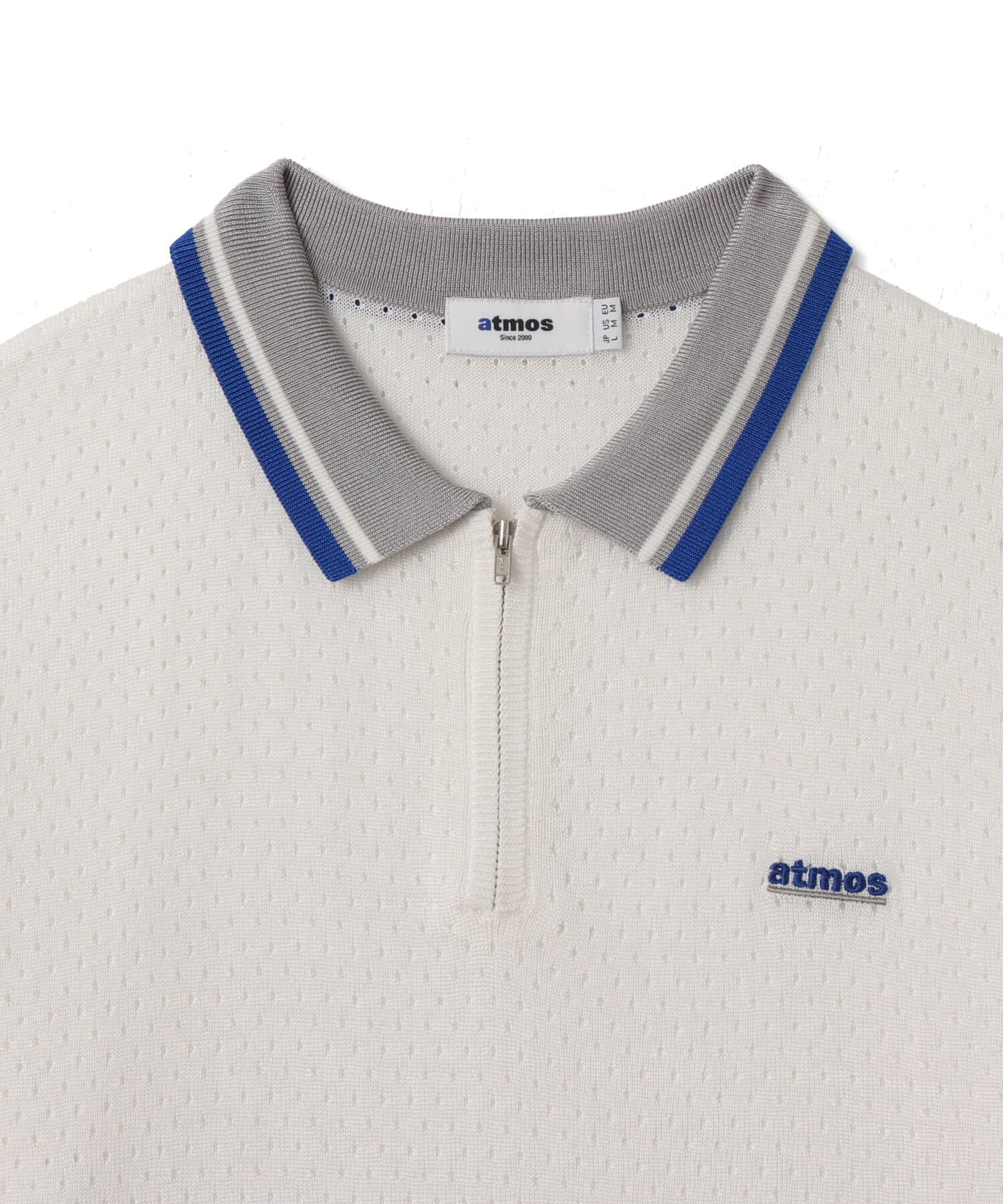 atmos Mesh Polo Shirt WHITEの画像