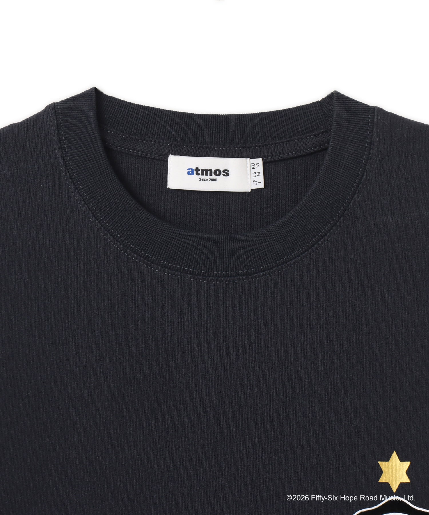 atmos x BOB MARLEY Foot Ball T-shirt LIGHT BLACKの画像
