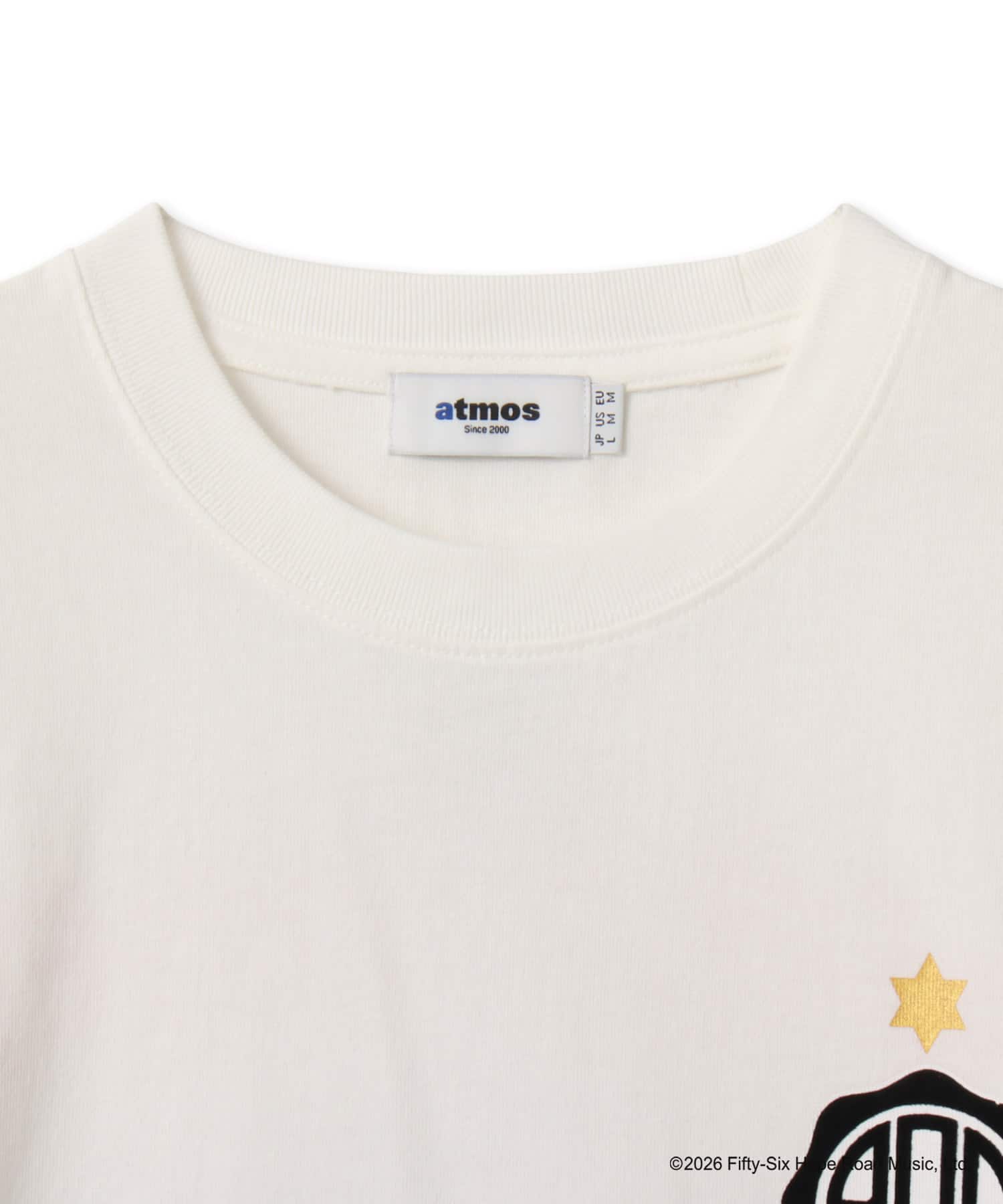 atmos x BOB MARLEY Foot Ball T-shirt WHITEの画像