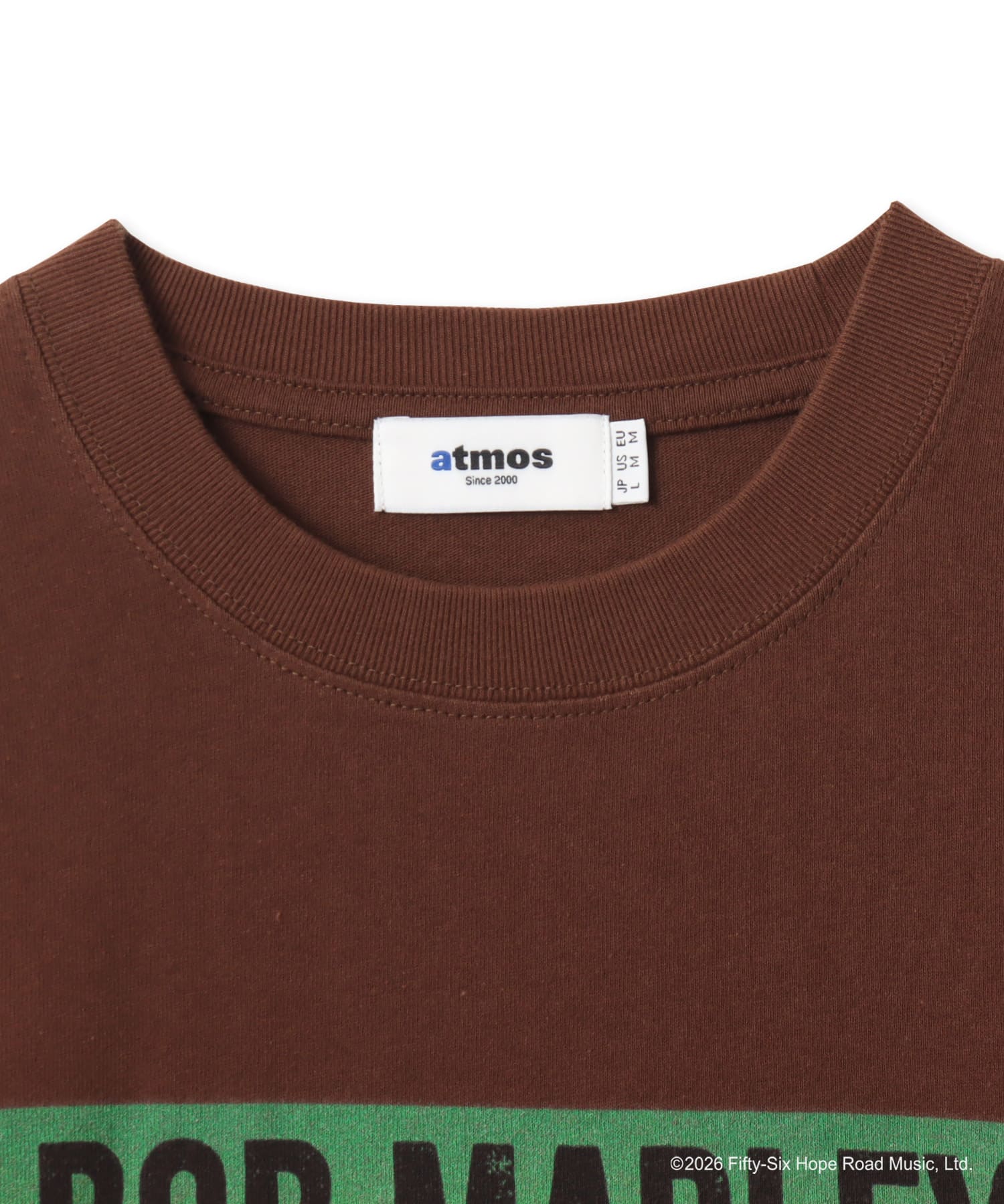 atmos x BOB MARLEY BABYLON BY BUS T-shirt BROWNの画像