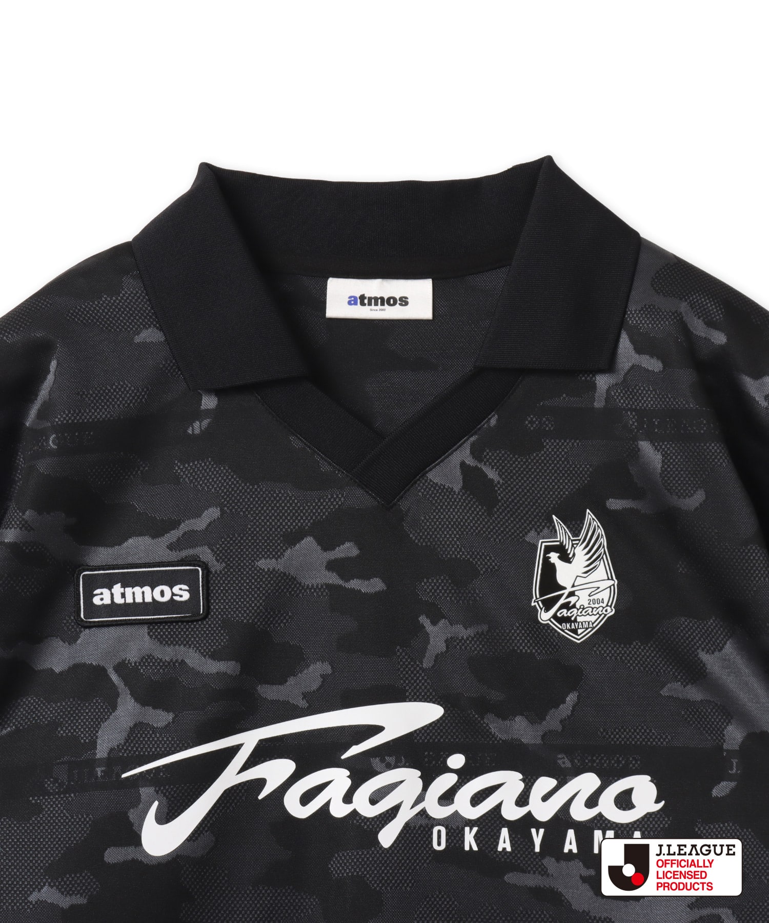 atmos x J.LEAGUE ファジアーノ岡山 T-shirt BLACKの画像