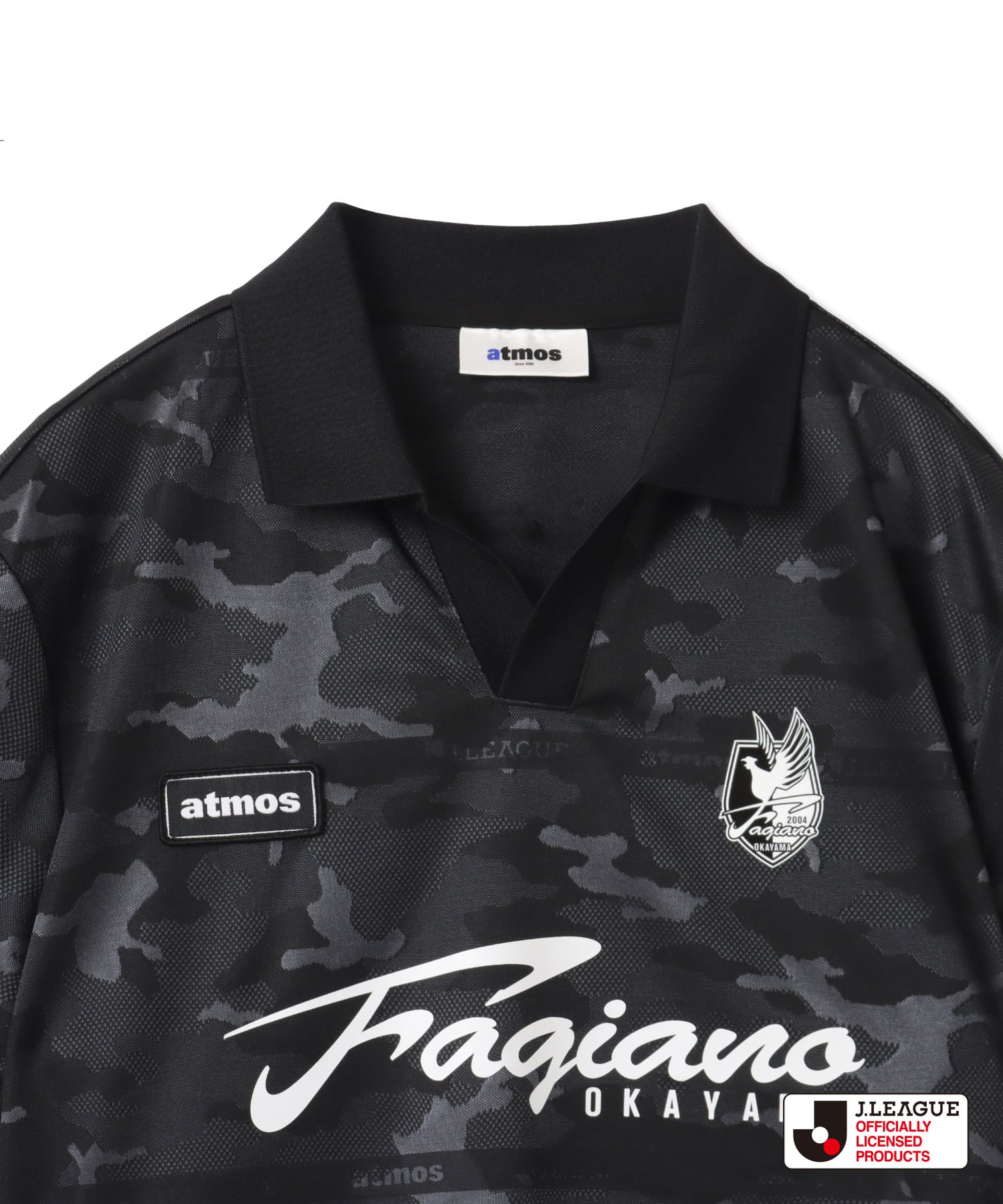 atmos pink x J.LEAGUE ファジアーノ岡山 Cropped T-shirt BLACKの画像