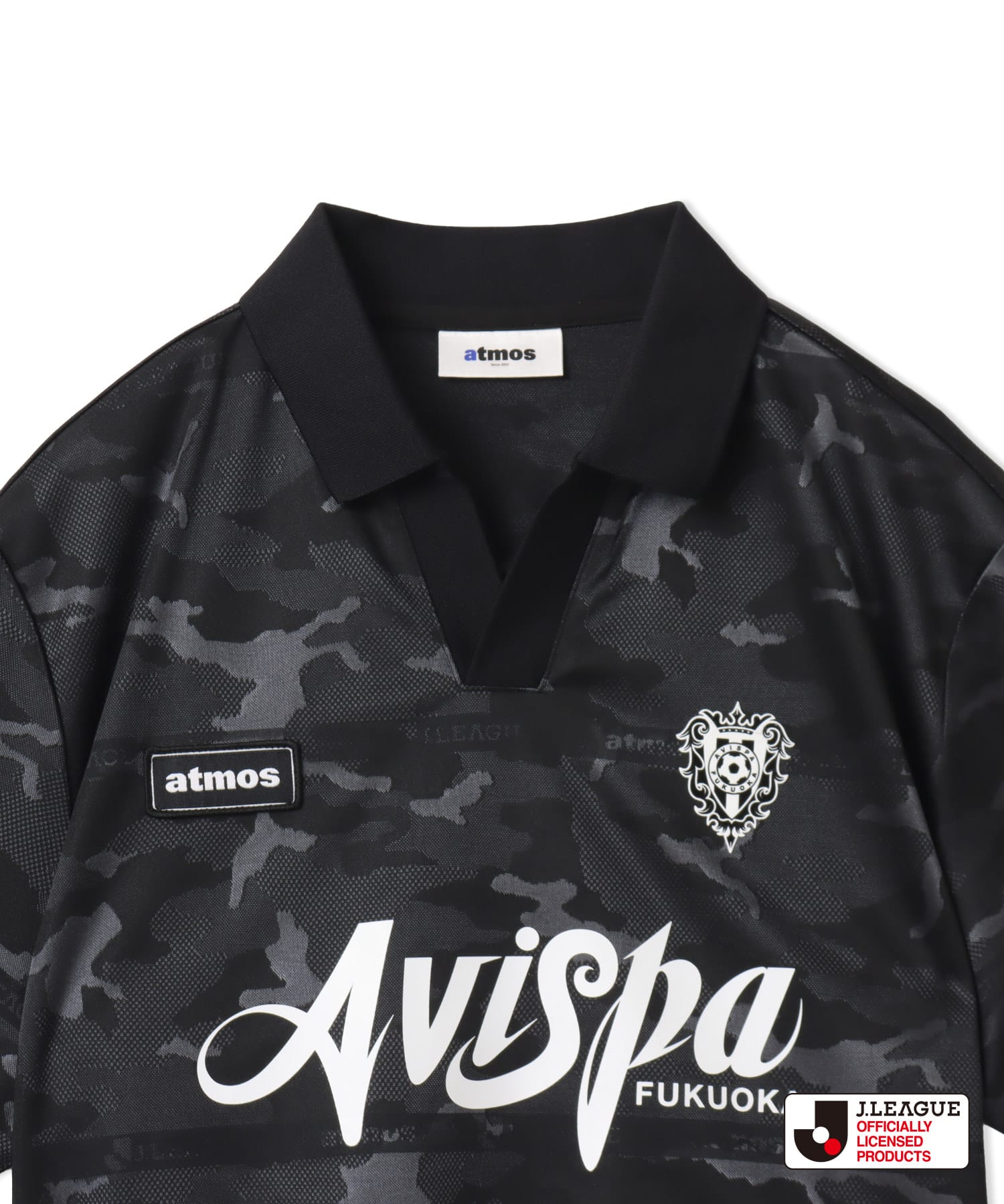 atmos pink x J.LEAGUE アビスパ福岡 Cropped T-shirt BLACKの画像