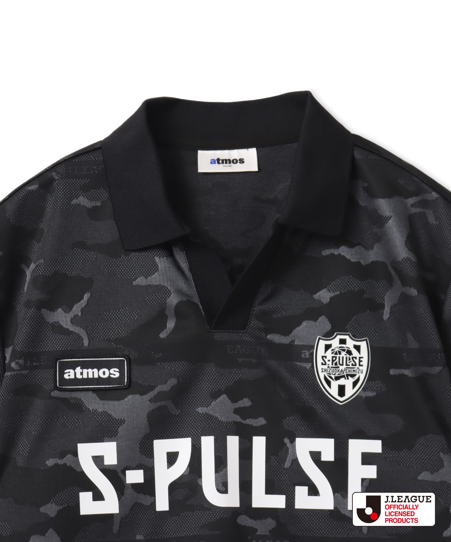 atmos pink x J.LEAGUE 清水エスパレス Cropped T-shirt BLACKの画像