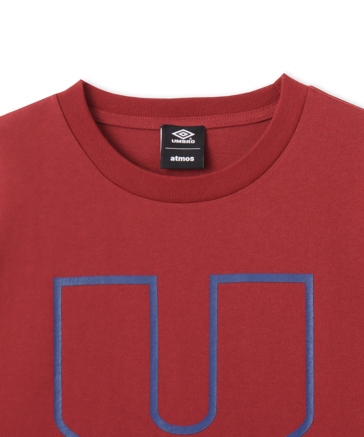 UMBRO x atmos pink Women's Big Silhouette T-shirt BURGUNDYの画像