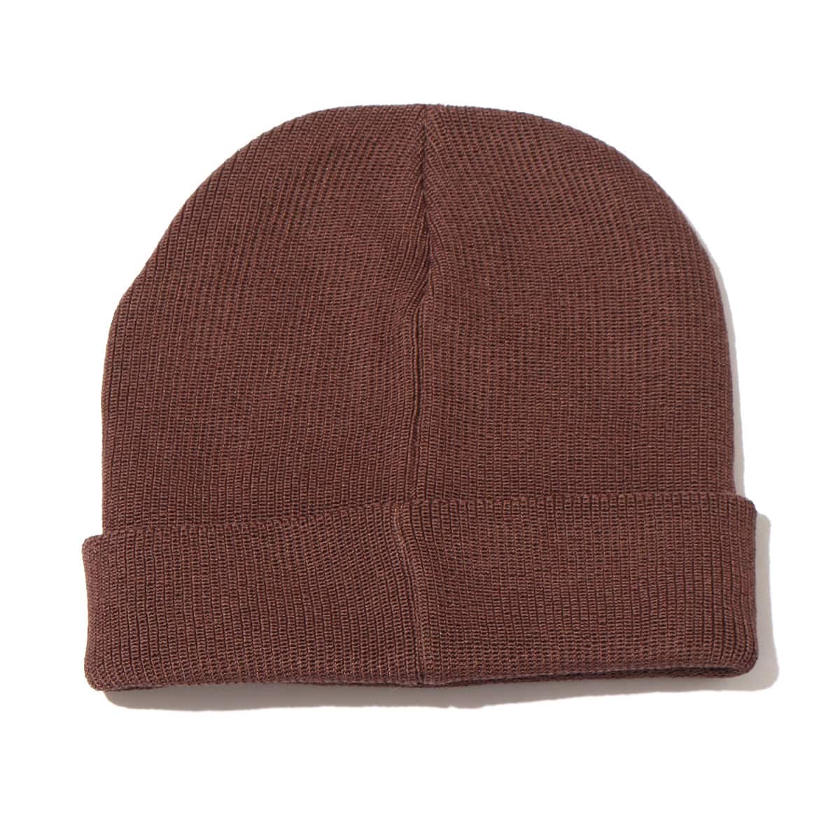 atmos SMALL BOX LOGO KNIT CAP BROWNの画像