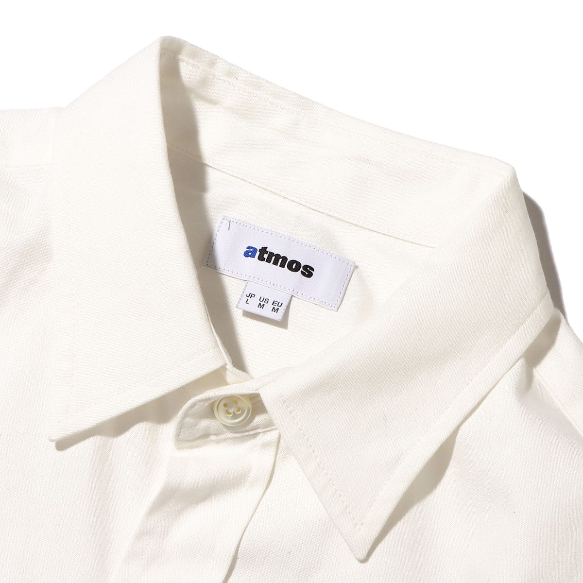 atmos POPLIN PATCHWORK SHIRT WHITEの画像