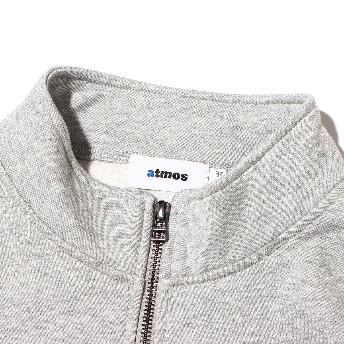 atmos AM LOGO HALF ZIP SWEAT GREY 22FA-I