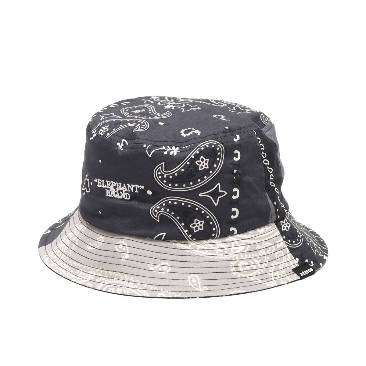 atmos x ELEPHANT BRAND BANDANA BUCKET HAT BLACK 21FA-I