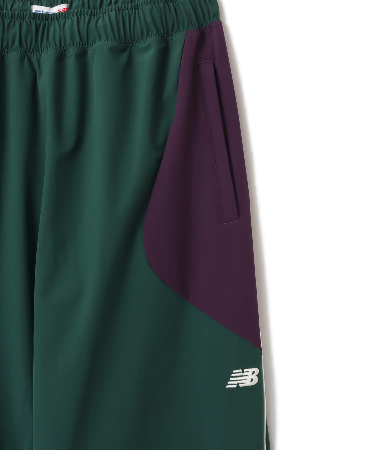 New Balance Basketball Woven Color Block Pants ナイトウォッチグリーンの画像
