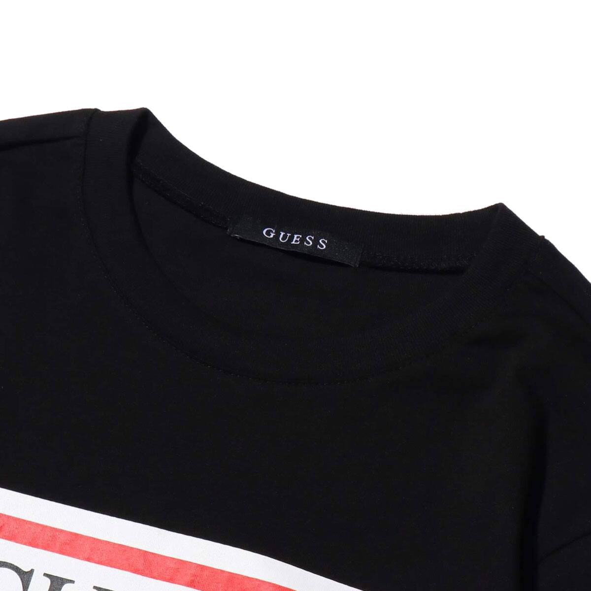 GUESS MEN'S L/SLV TEE SHIRT  ブラックの画像