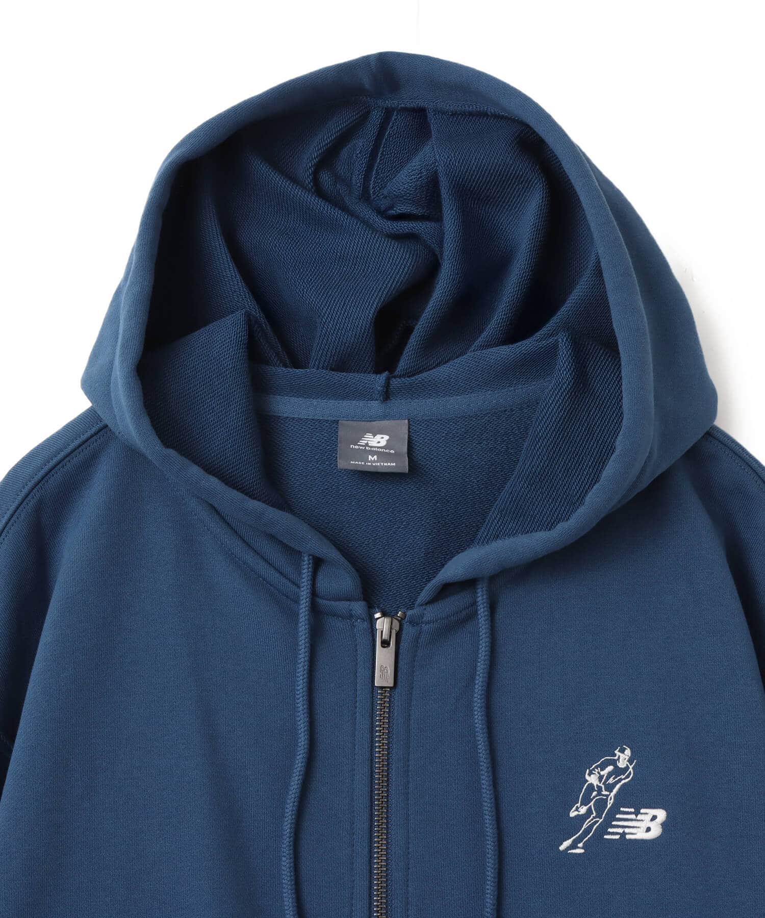 New Balance 大谷翔平 FRENCH TERRY FULL ZIP HOODIE ダークショアラインブルーの画像