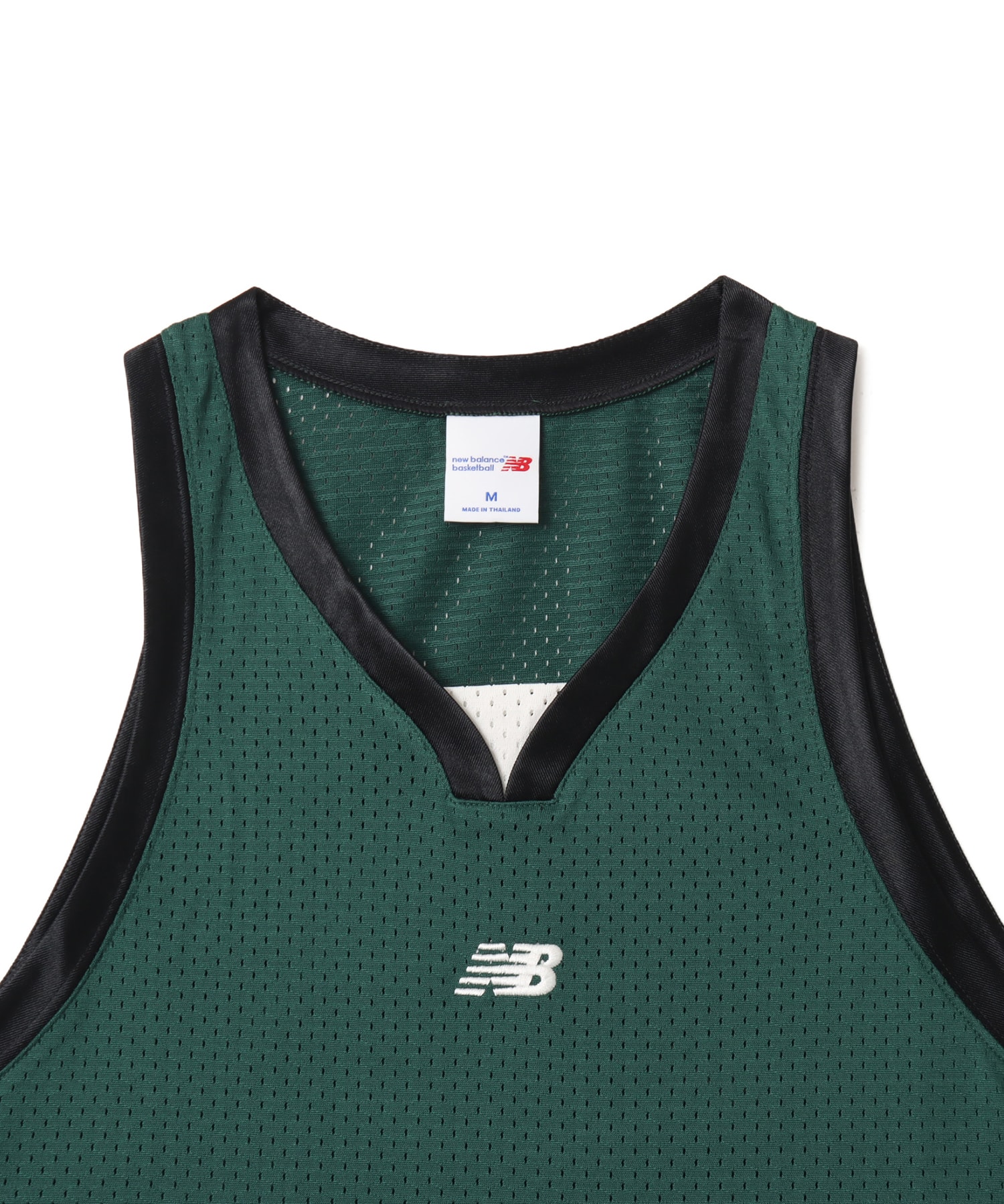 New Balance Basketball V-Neck Mesh Jersey ナイトウォッチグリーンの画像