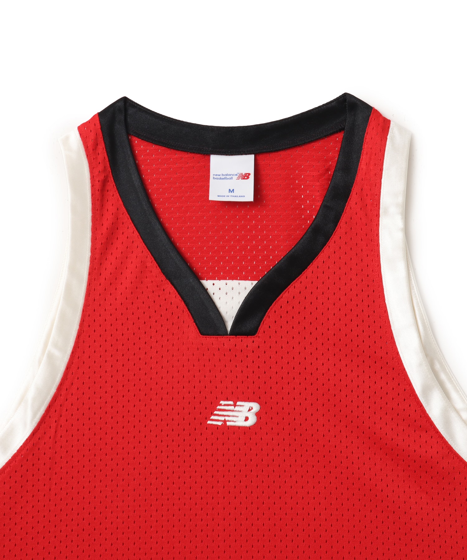 New Balance Basketball V-Neck Mesh Jersey チームレッドの画像