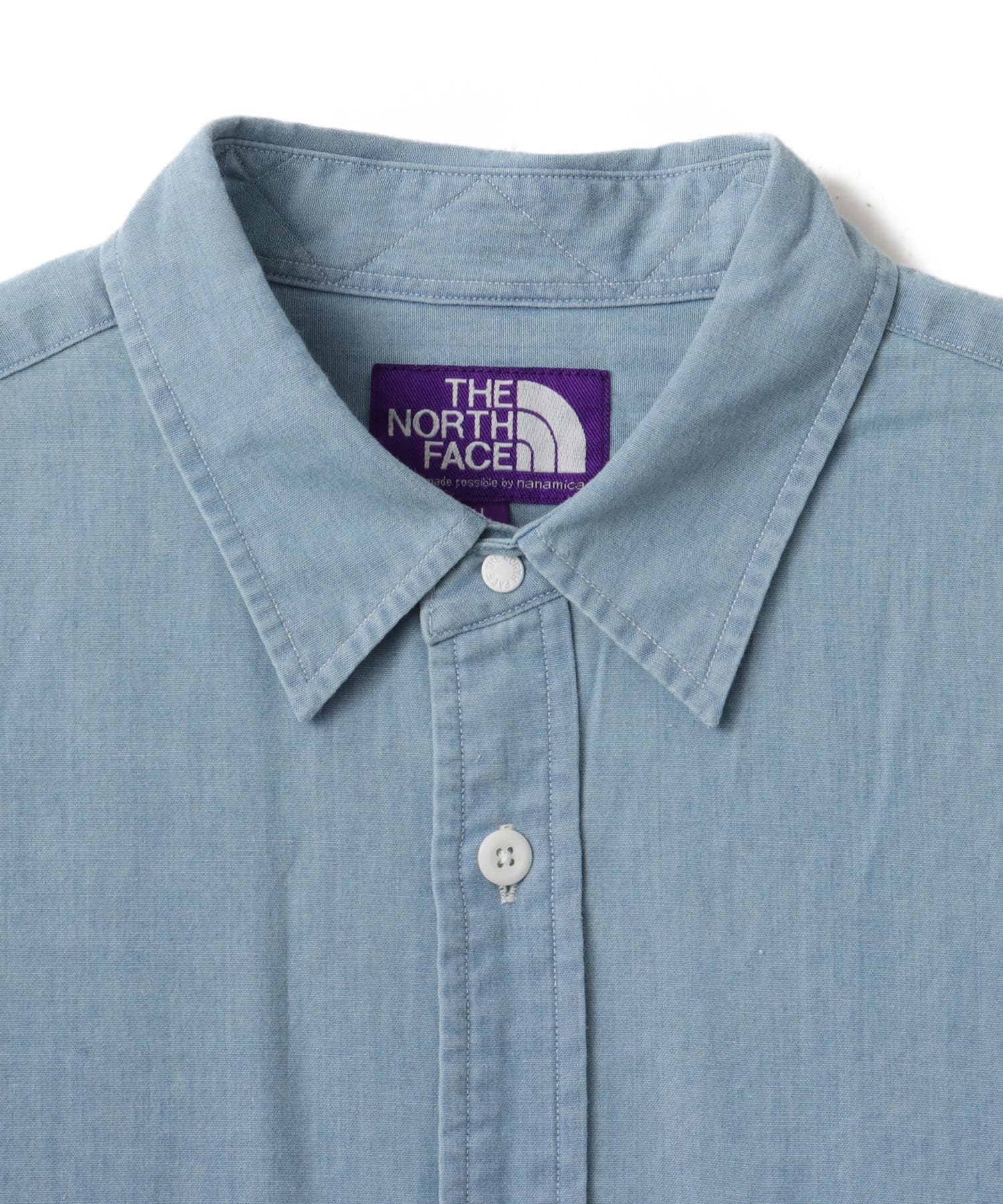 THE NORTH FACE PURPLE LABEL Regular Collar Chambray Field Shirt Indigo Bleachの画像