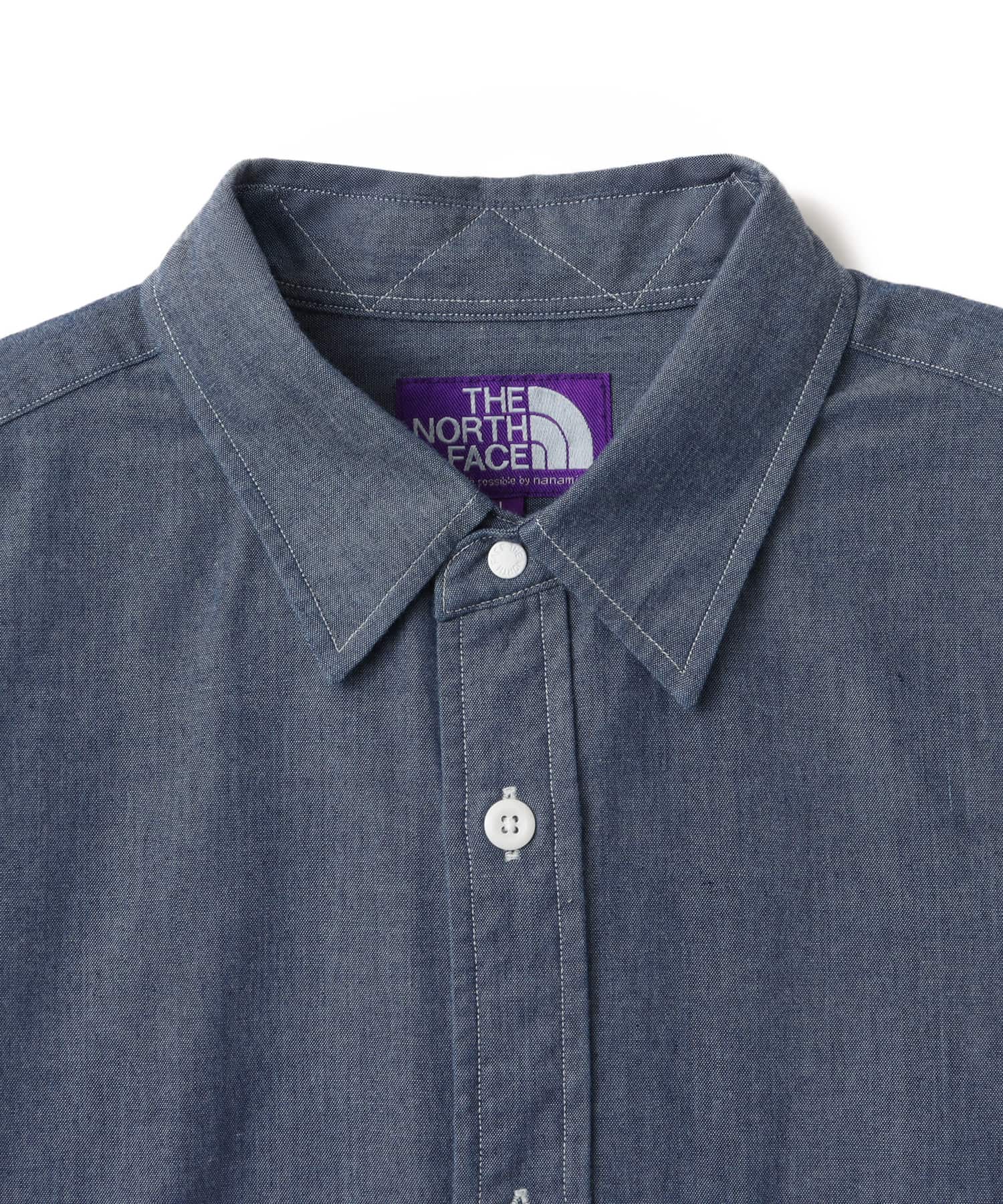 THE NORTH FACE PURPLE LABEL Regular Collar Chambray Field Shirt Indigoの画像