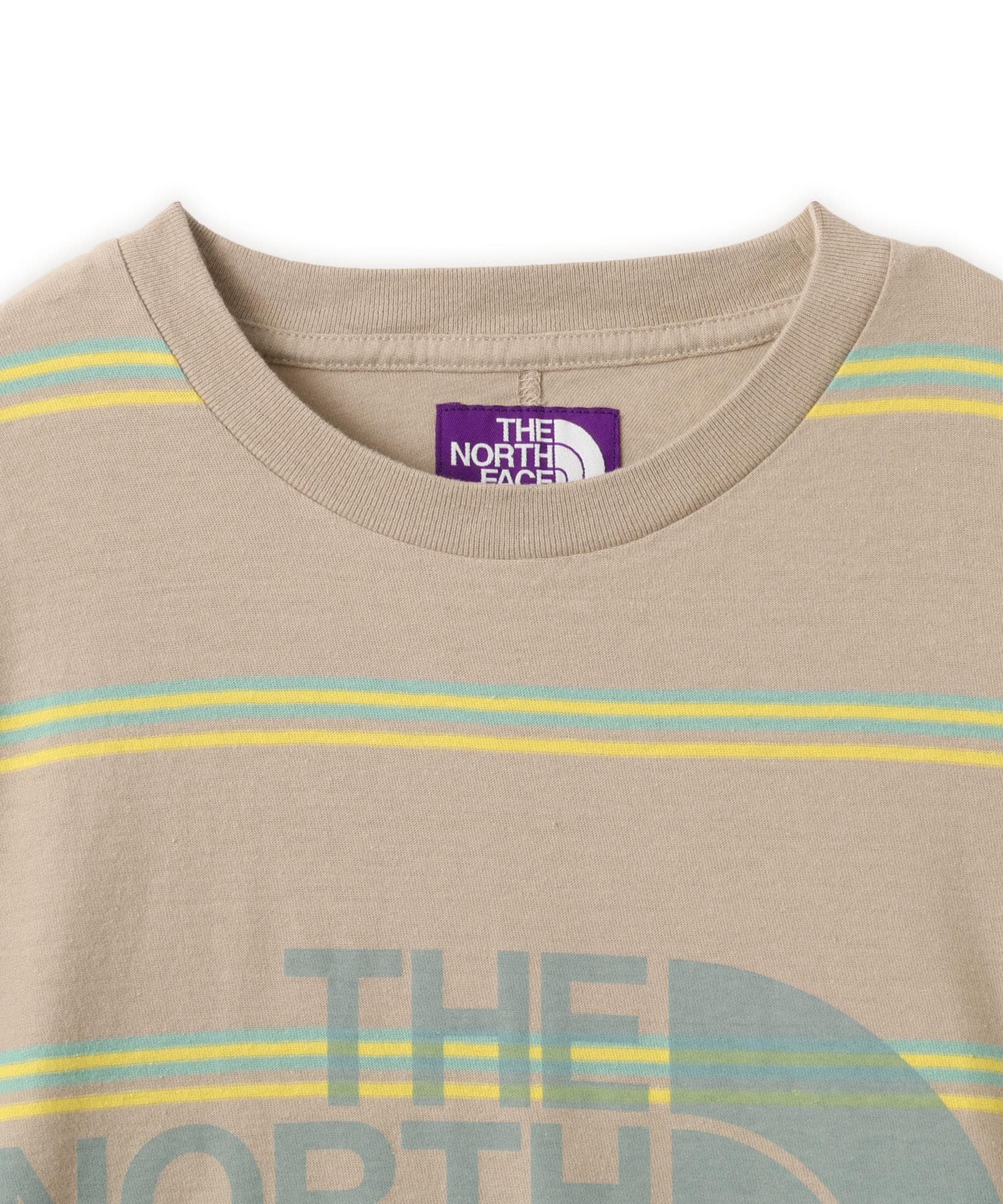 THE NORTH FACE PURPLE LABEL FLD LONG STRIPED T BEIGEの画像