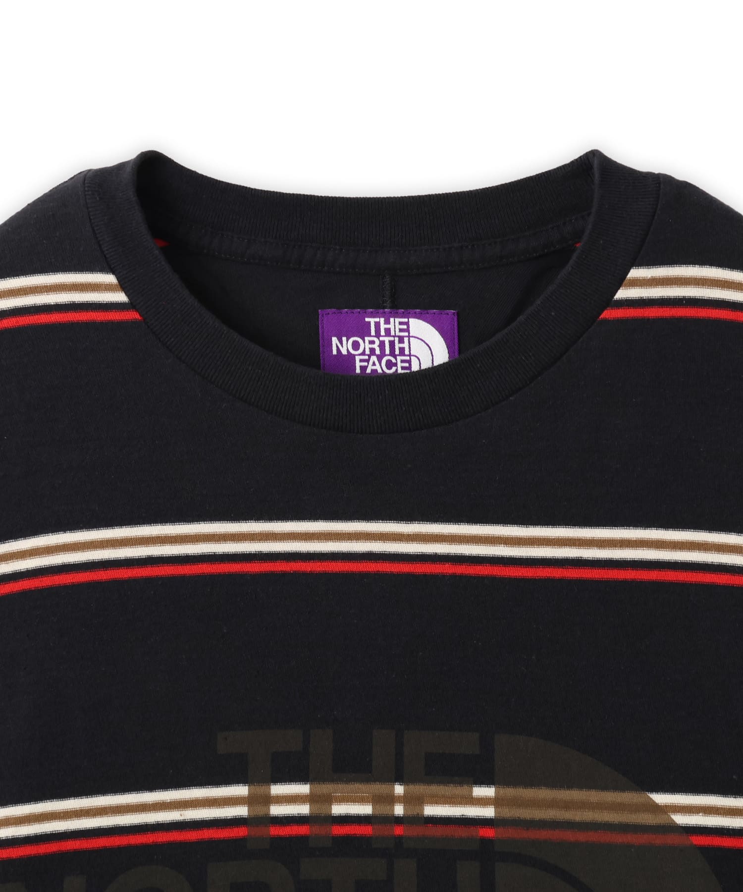 THE NORTH FACE PURPLE LABEL FLD LONG STRIPED T BLACKの画像