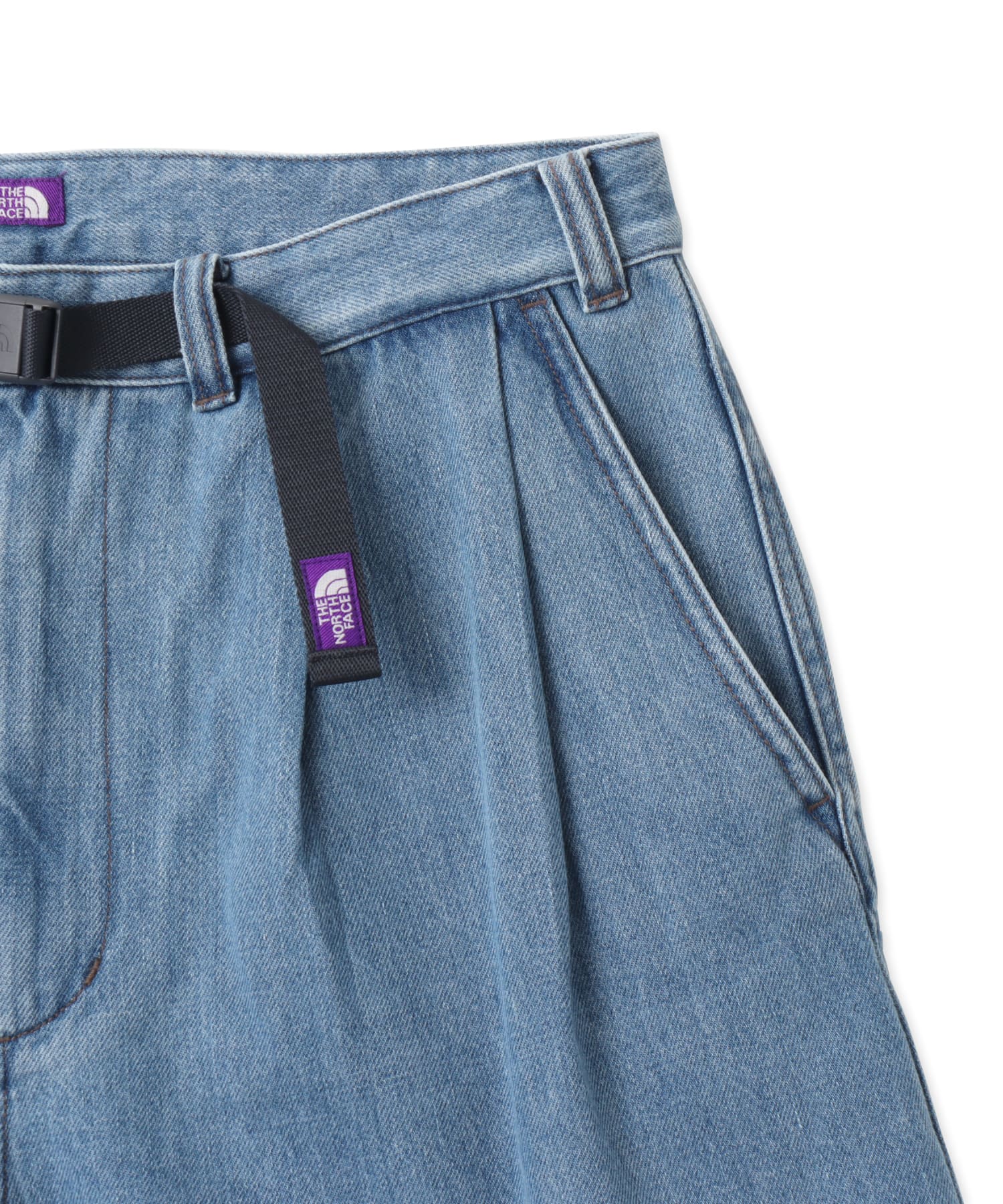 THE NORTH FACE PURPLE LABEL Denim Tuck Field Shorts Indigo Bleachの画像