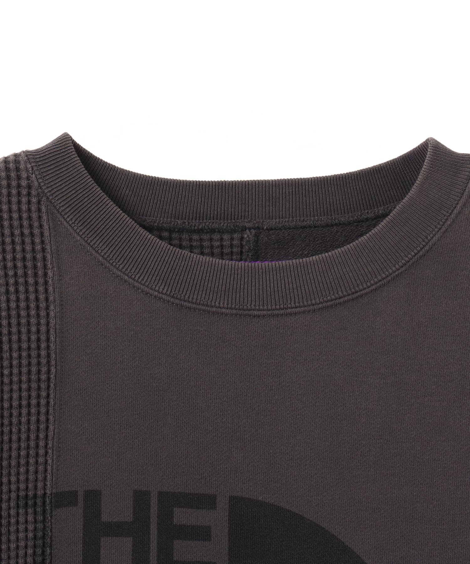 THE NORTH FACE PURPLE LABEL Field Patchworked Crewneck Sweatshirt Asphalt Grayの画像