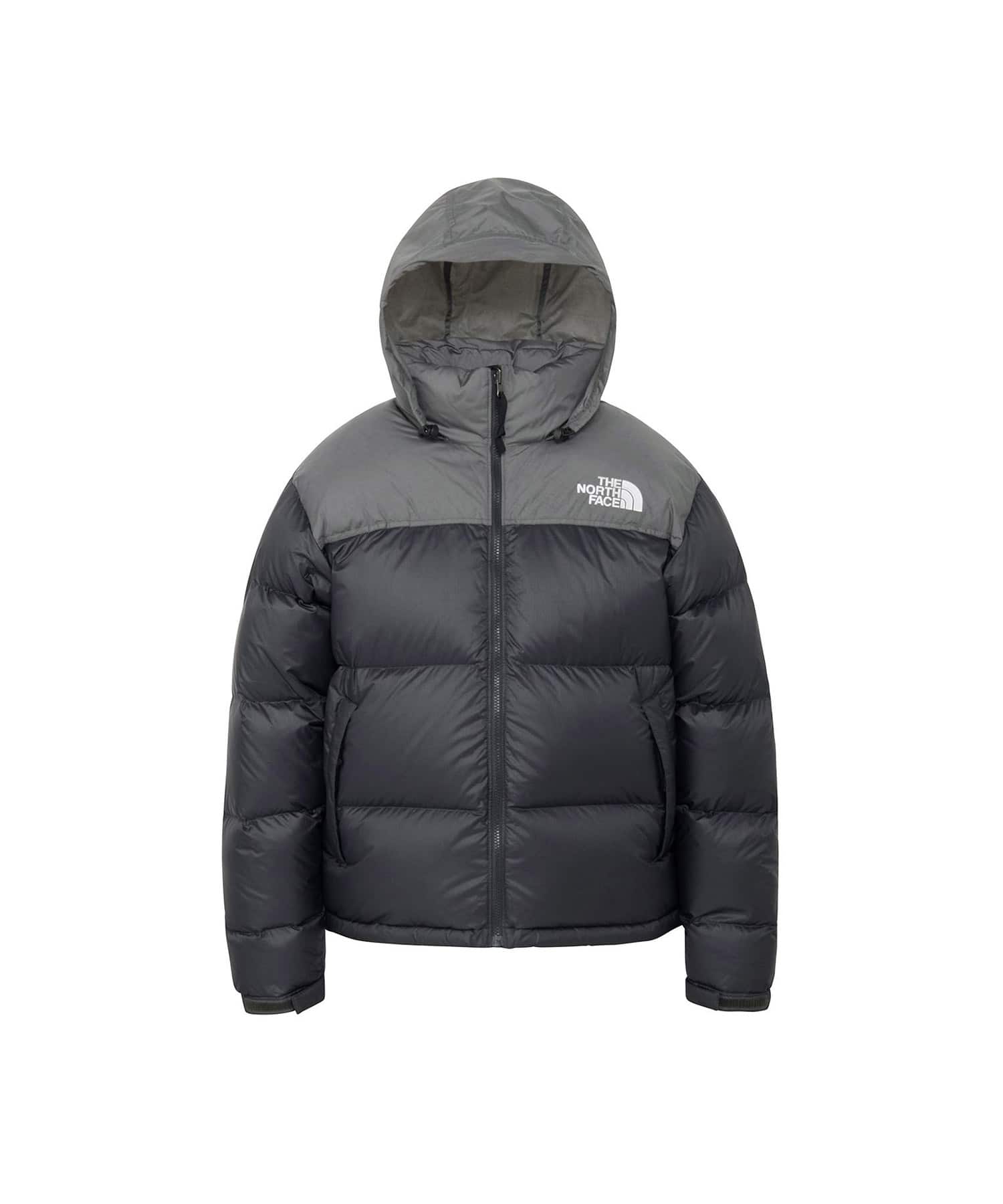 THE NORTH FACE Nuptse Jacket ヒューズボックスグレーxアスファルトグレーの画像
