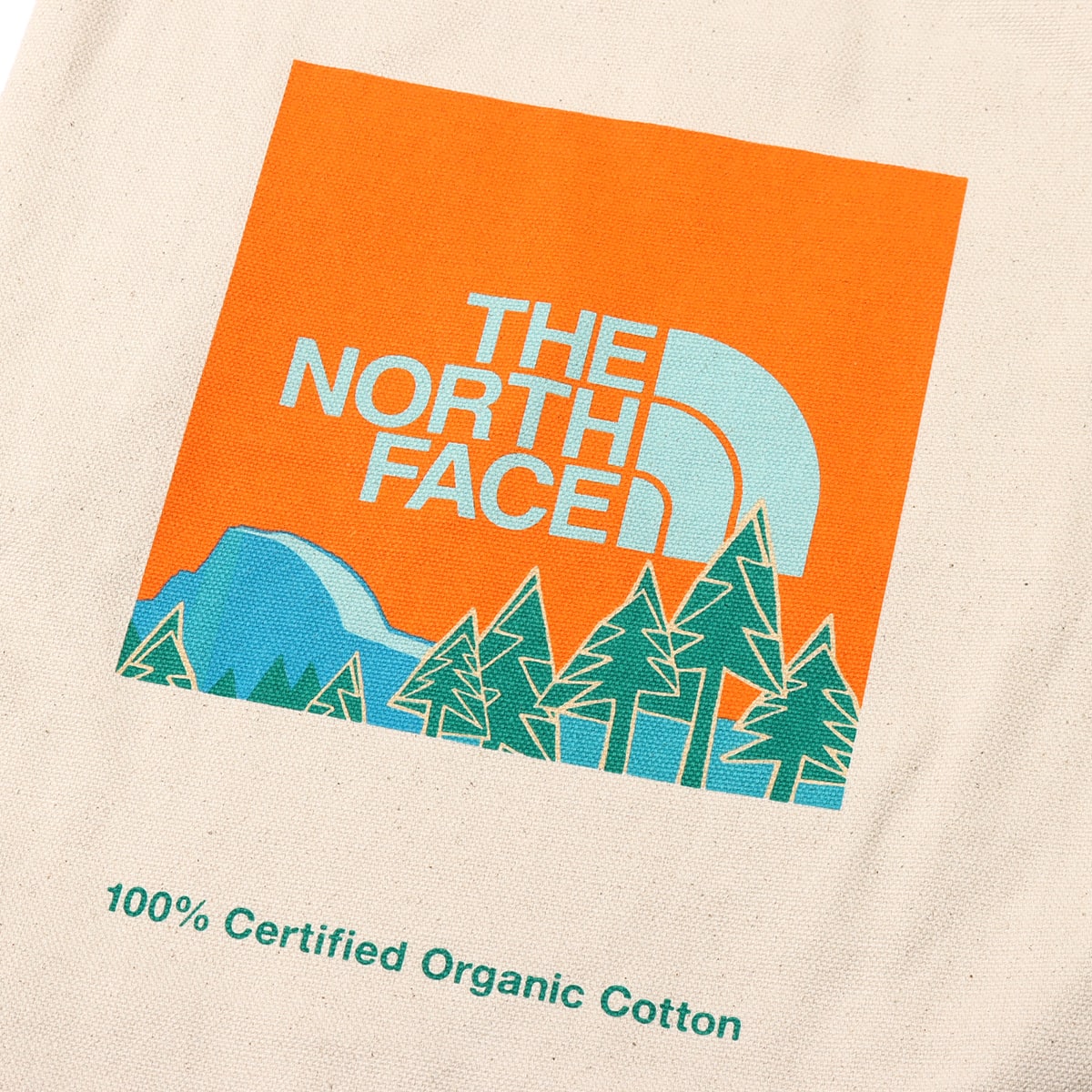 THE NORTH FACE K ORGANIC COTTON TOTE ナチュラルxヨセミテプリント 23SS-Iの画像