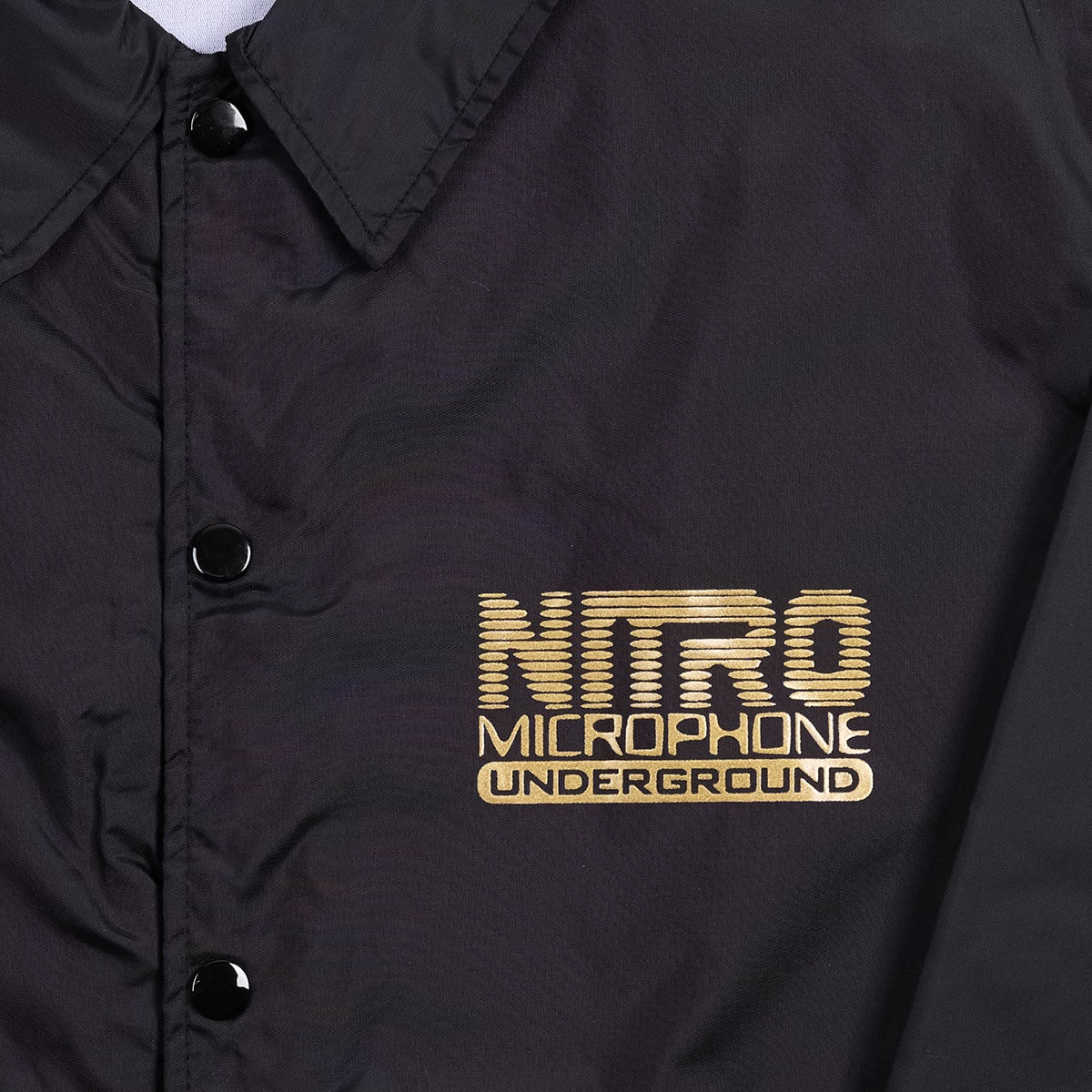 NITRO MICROPHONE UNDERGROUND SPECIAL FORCE LOGO COACH JACKT GOLD ...