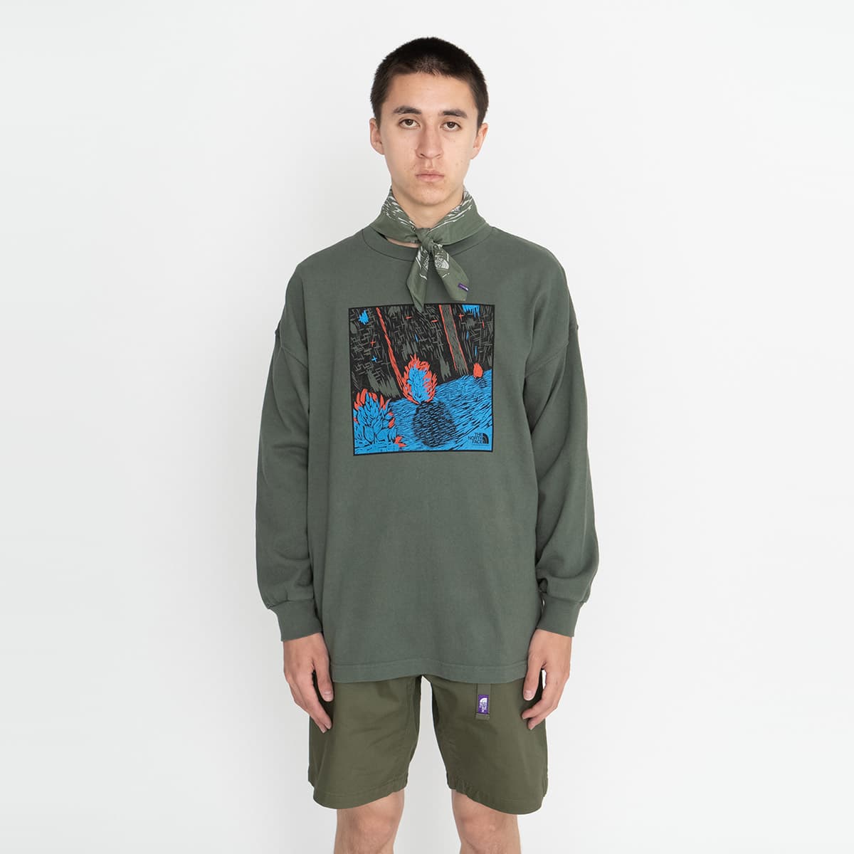 THE NORTH FACE PURPLE LABEL Field Bandana Khaki 21SS-Iの画像