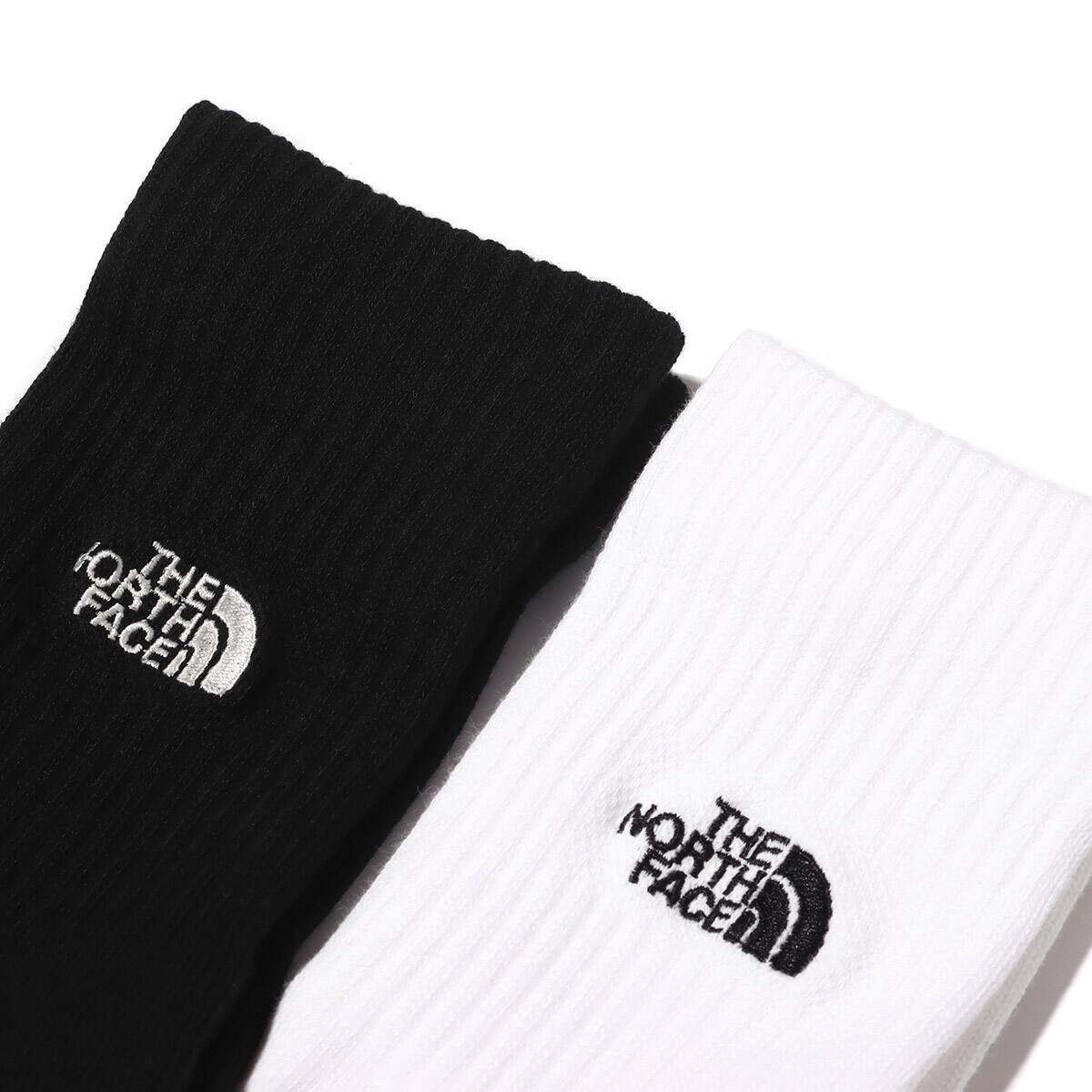 THE NORTH FACE TNF LOGO 2P CREW ブラック x ホワイト の画像