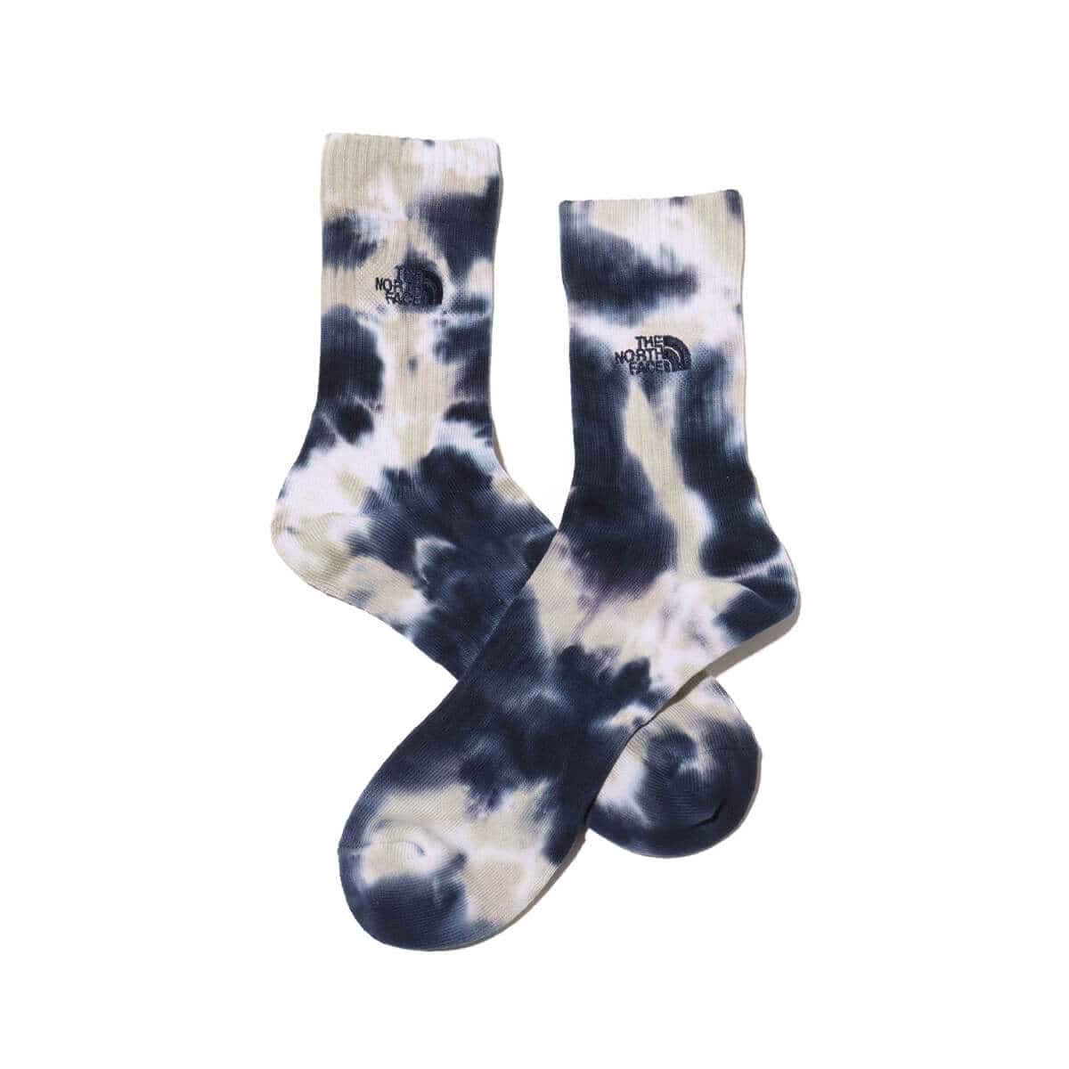 THE NORTH FACE Tie Dye Crew フォッシルアイボリー×アーバンネイビー の画像