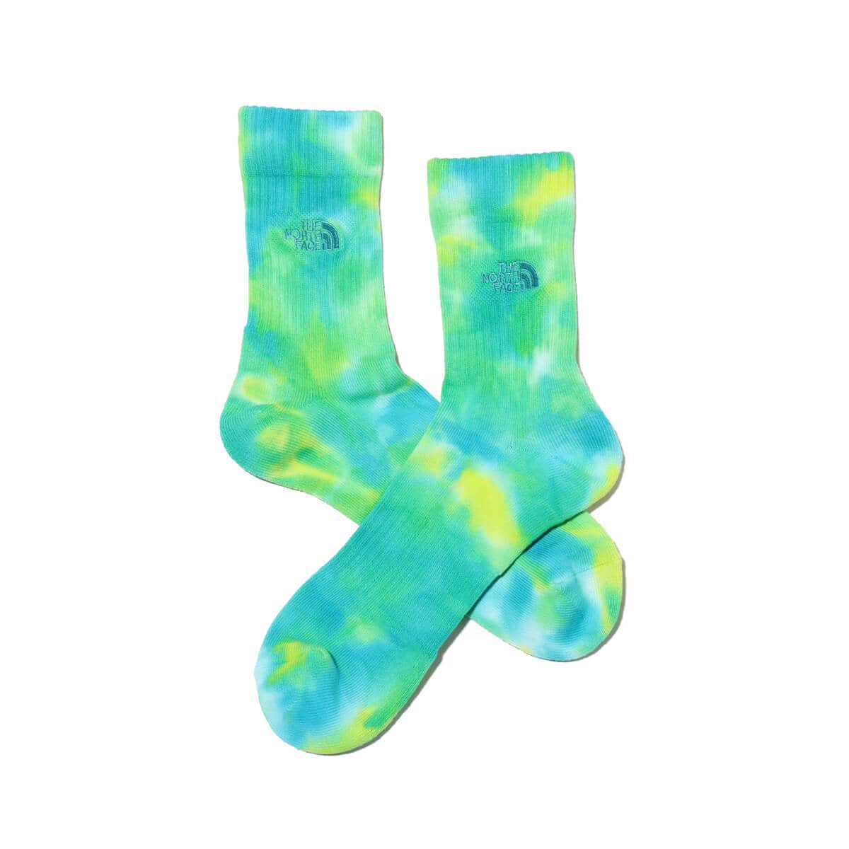 THE NORTH FACE Tie Dye Crew レモンイエロー×オプティックエメラルド 24SS-Iの画像